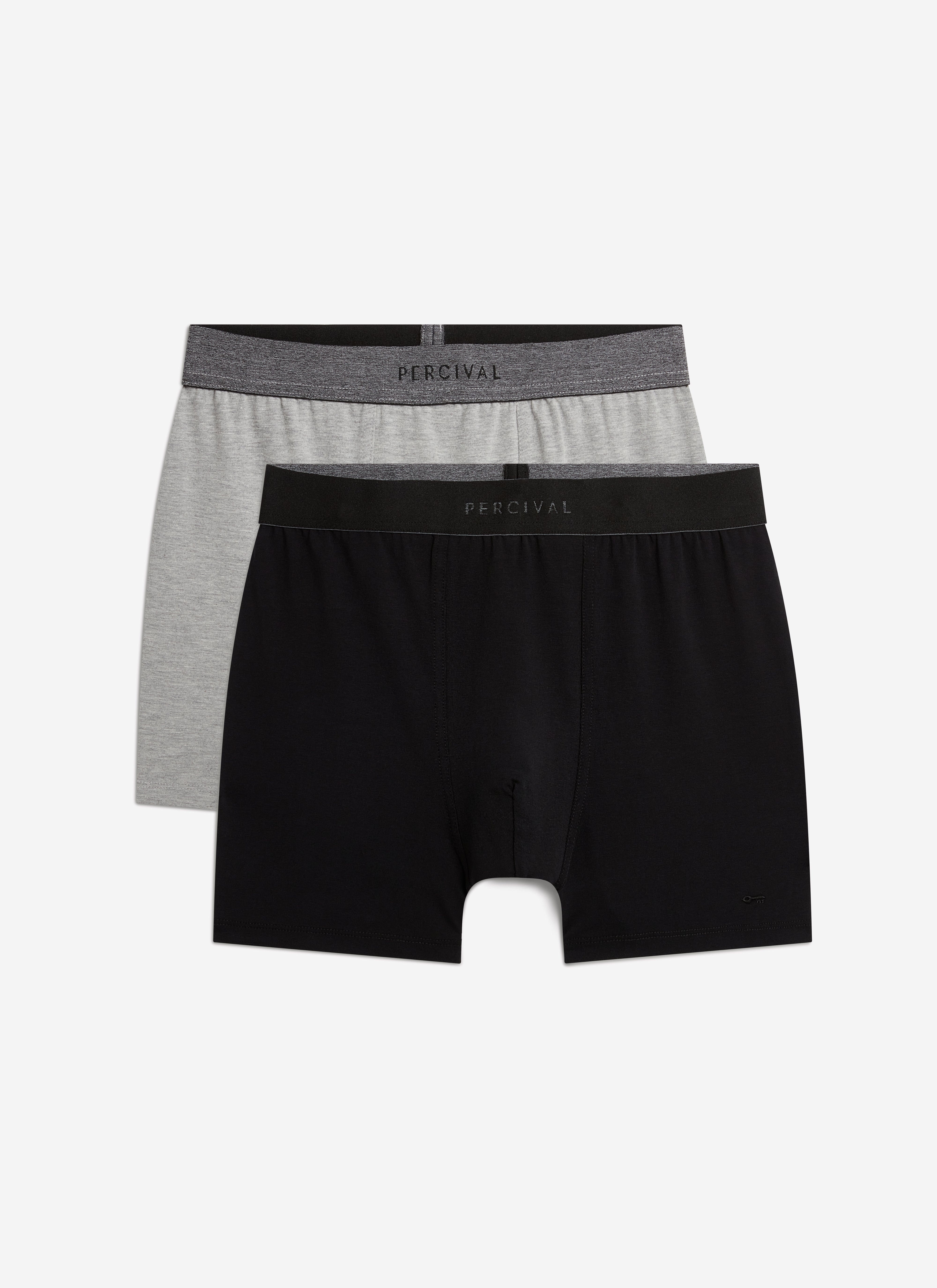 2 Pack Stretch Trunks | Cotton | Grey/Black
