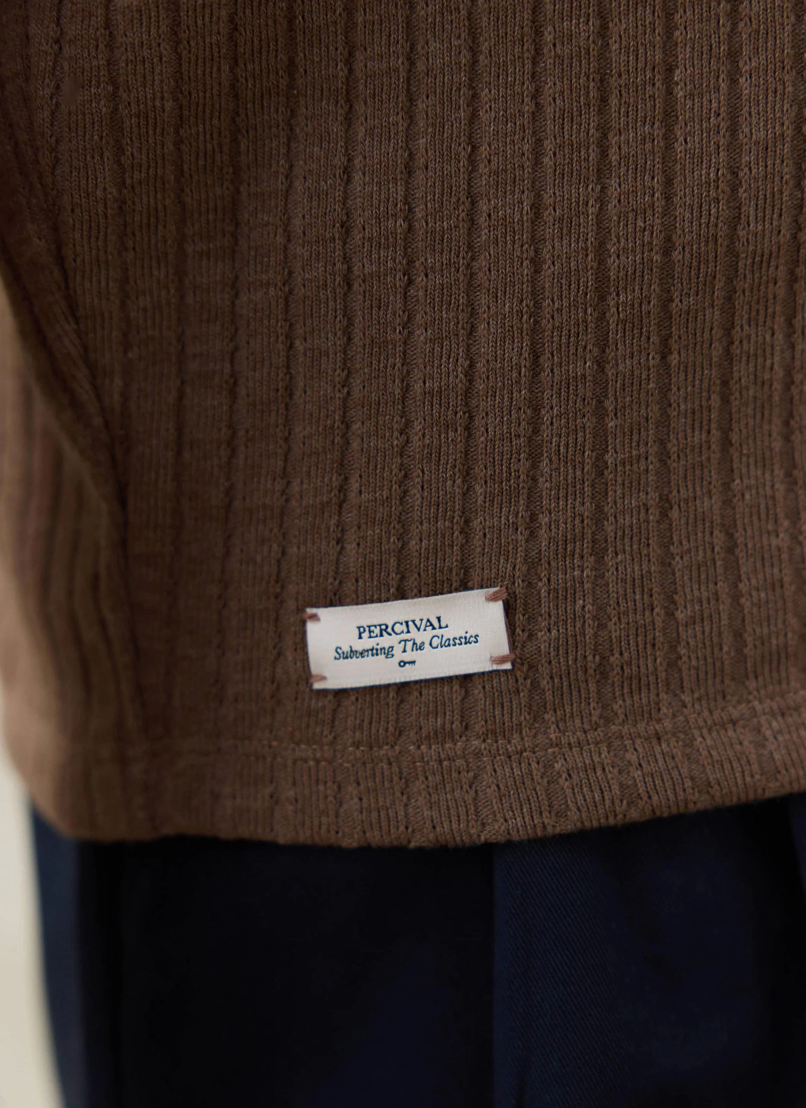 Anthony Ribbed Polo | Cotton | Espresso - Image 6