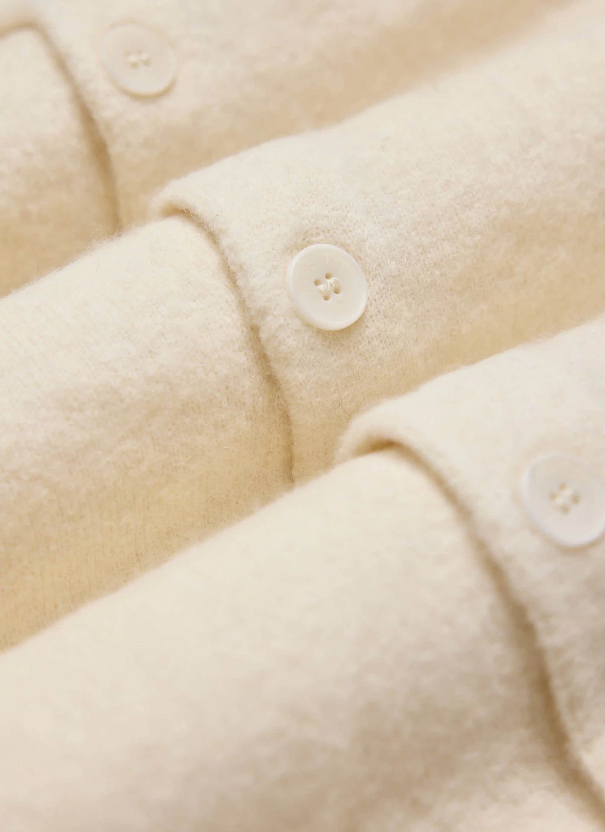 Archive Wool Knitted Collared Cardigan | Cream - Image 8