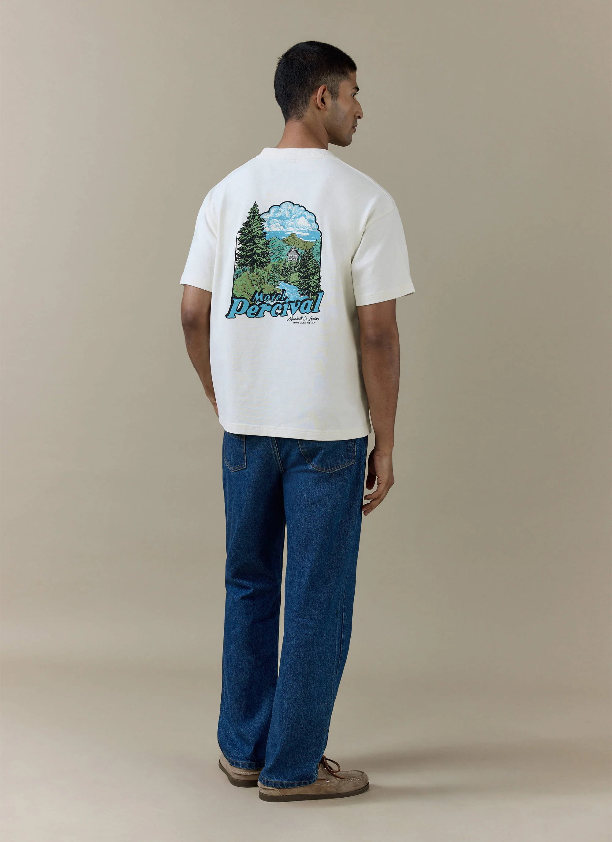 Arnold Oversized T Shirt | Organic Cotton | Cream - Image 2