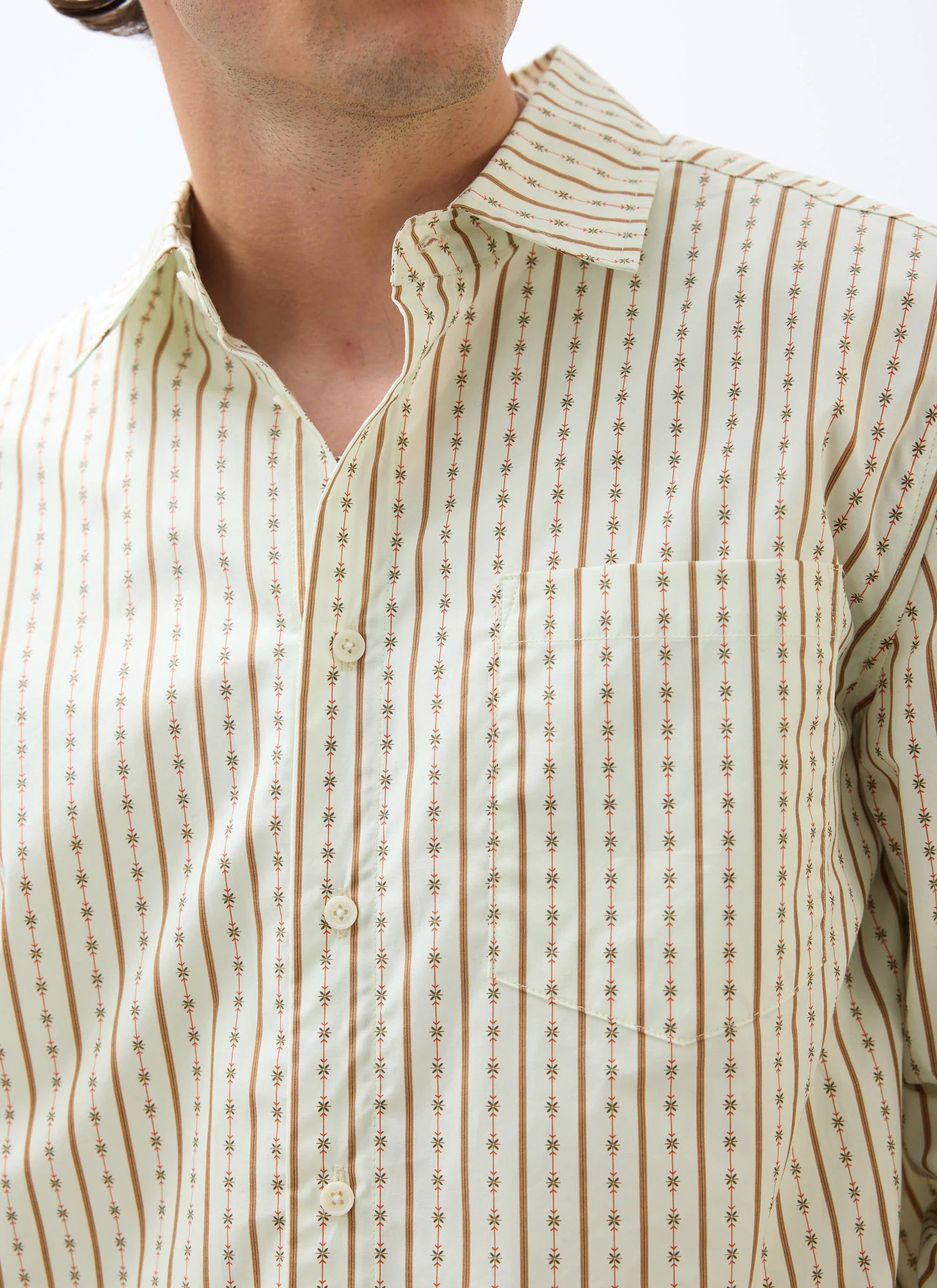 Binding Oversized Pearce Shirt | Cotton | Cream