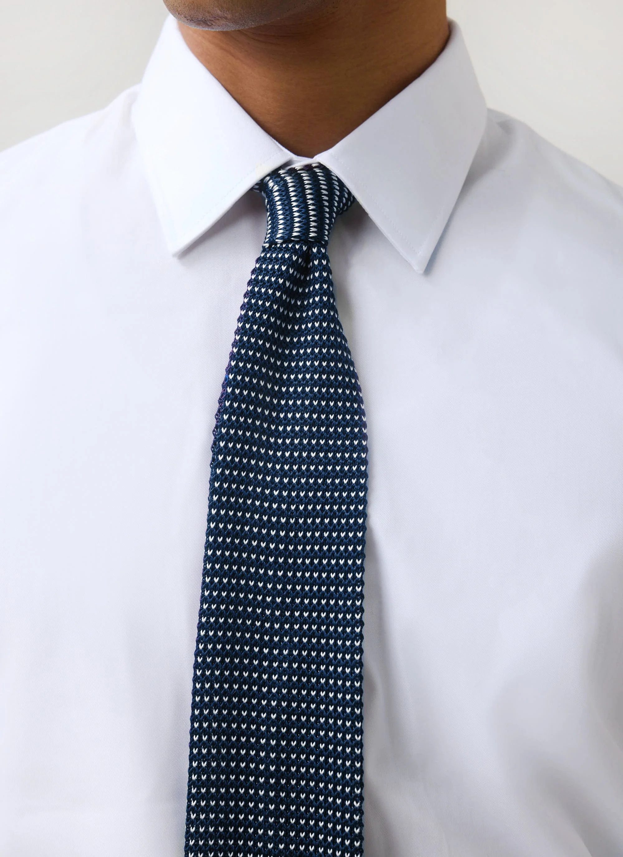 Birdseye Silk Tie | Blue - Image 4
