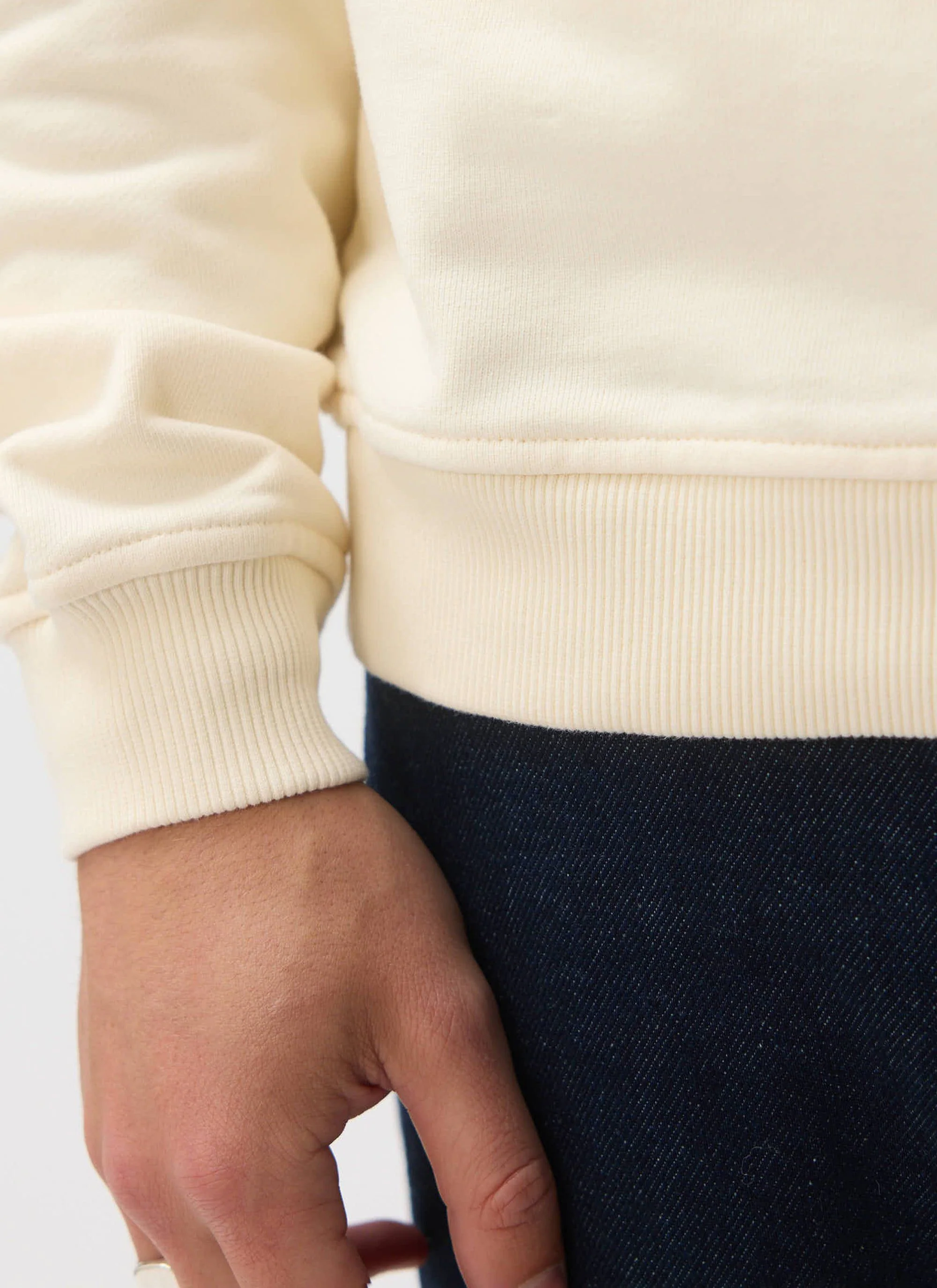 Bistro Printed Sweatshirt | Cotton | Cream - Image 5