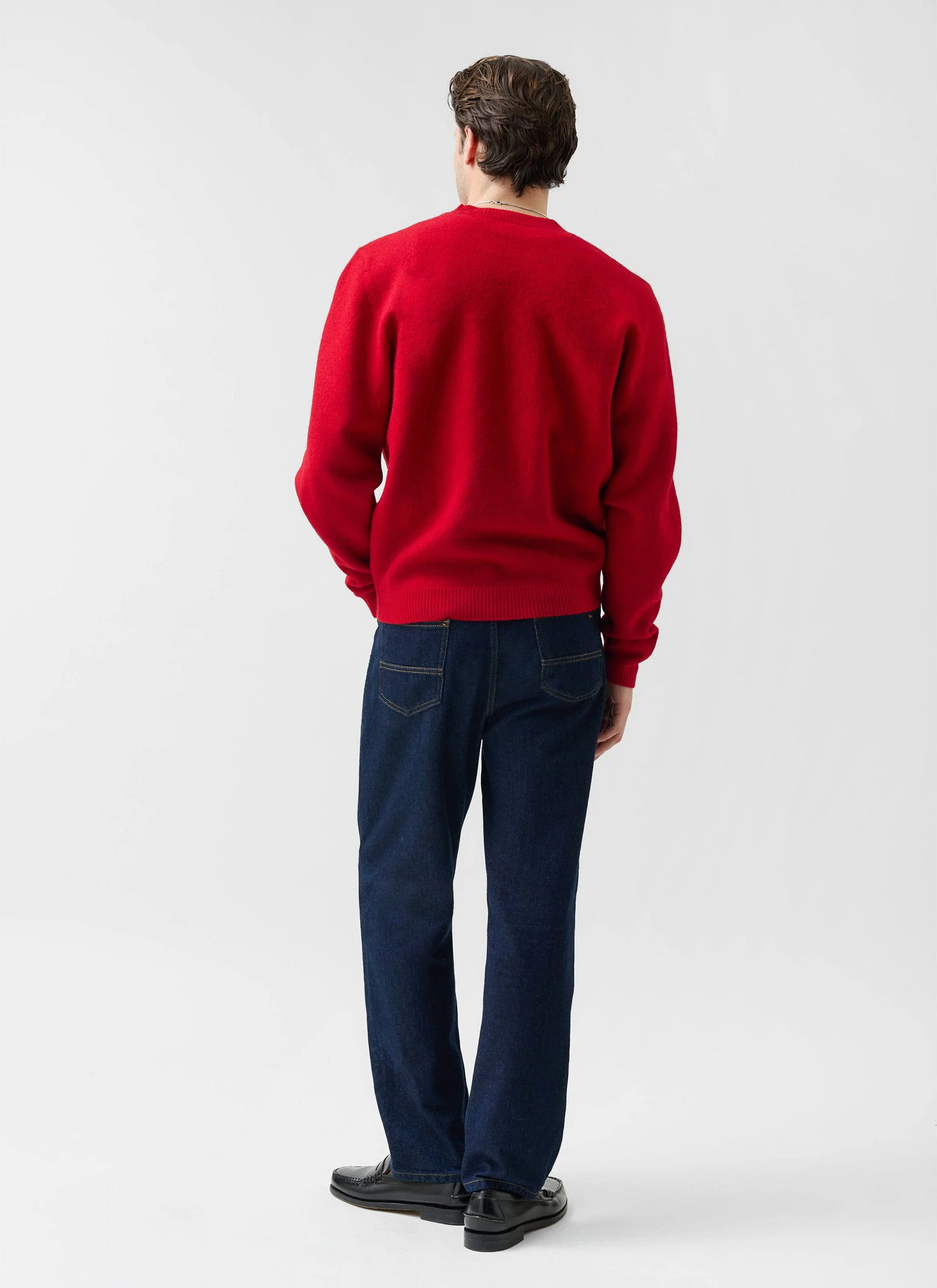 Felted Relaxed Jumper | Wool | Red - Image 6