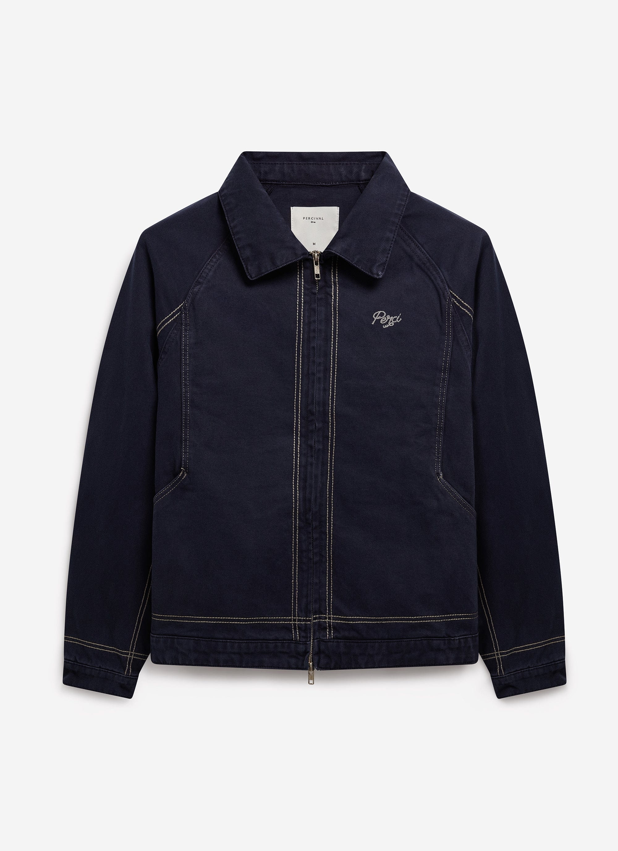Calabria Harrington Jacket | Cotton | Navy - Image 10