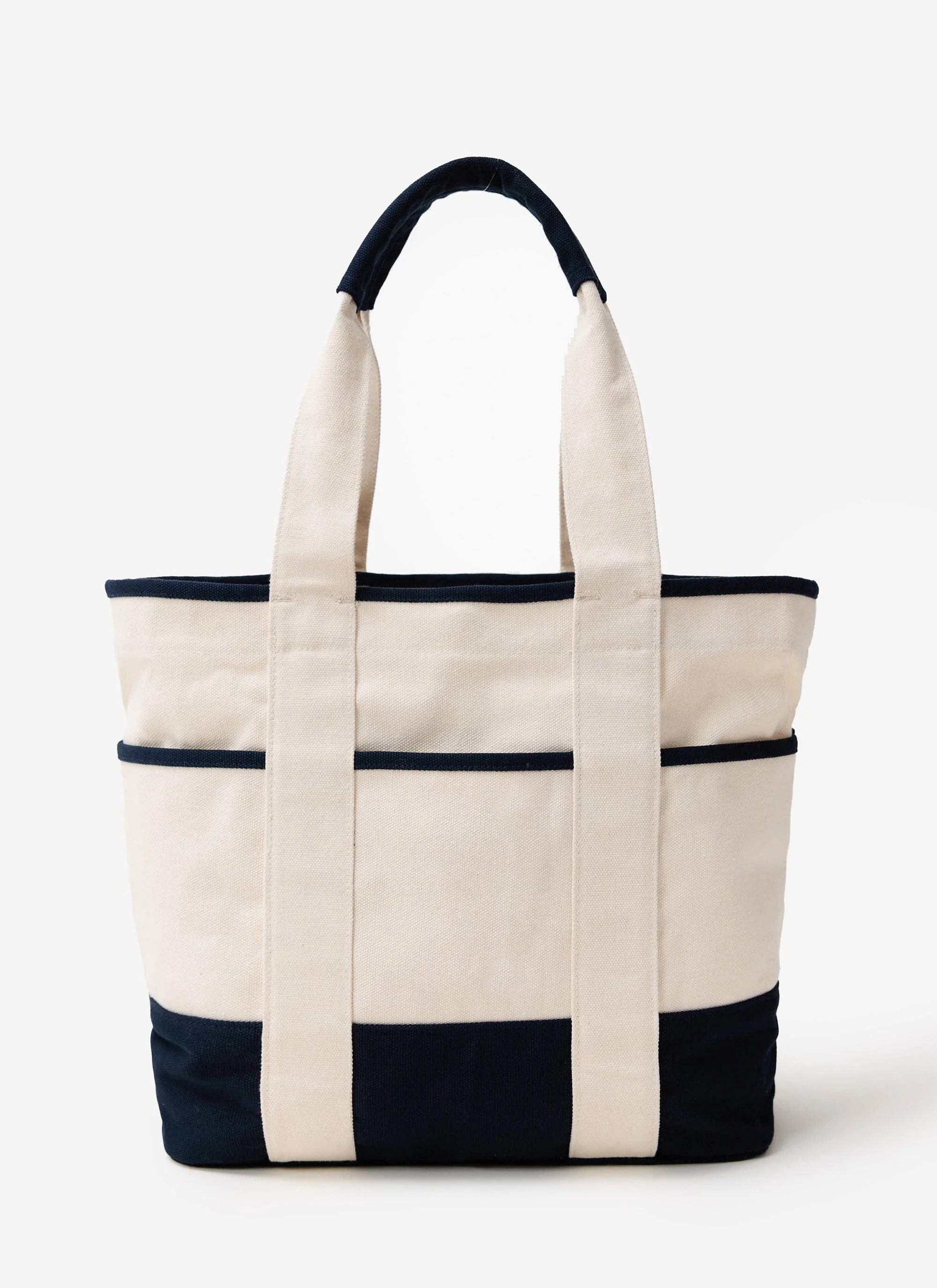 Tote Bag | Cotton Canvas | Cream Navy