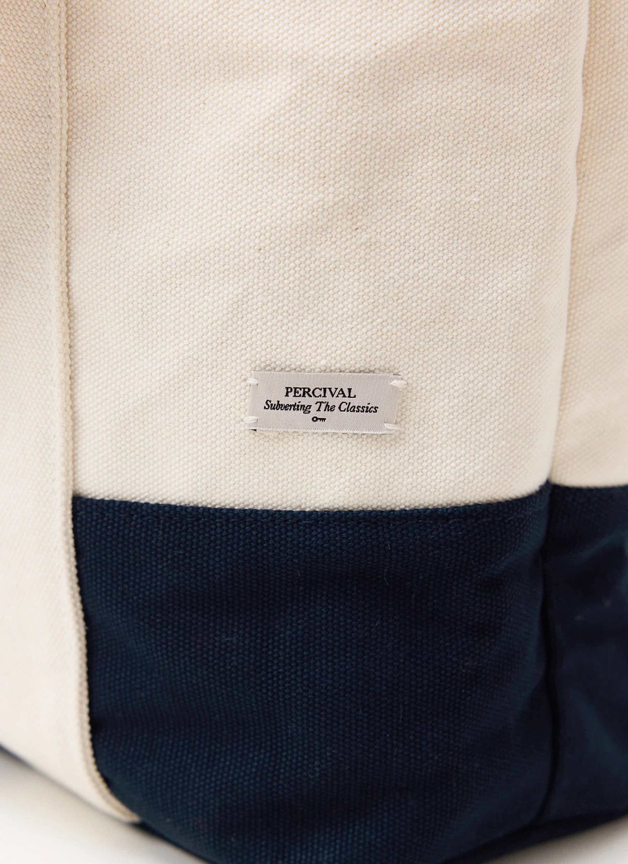 Tote Bag | Cotton Canvas | Cream Navy - Image 4