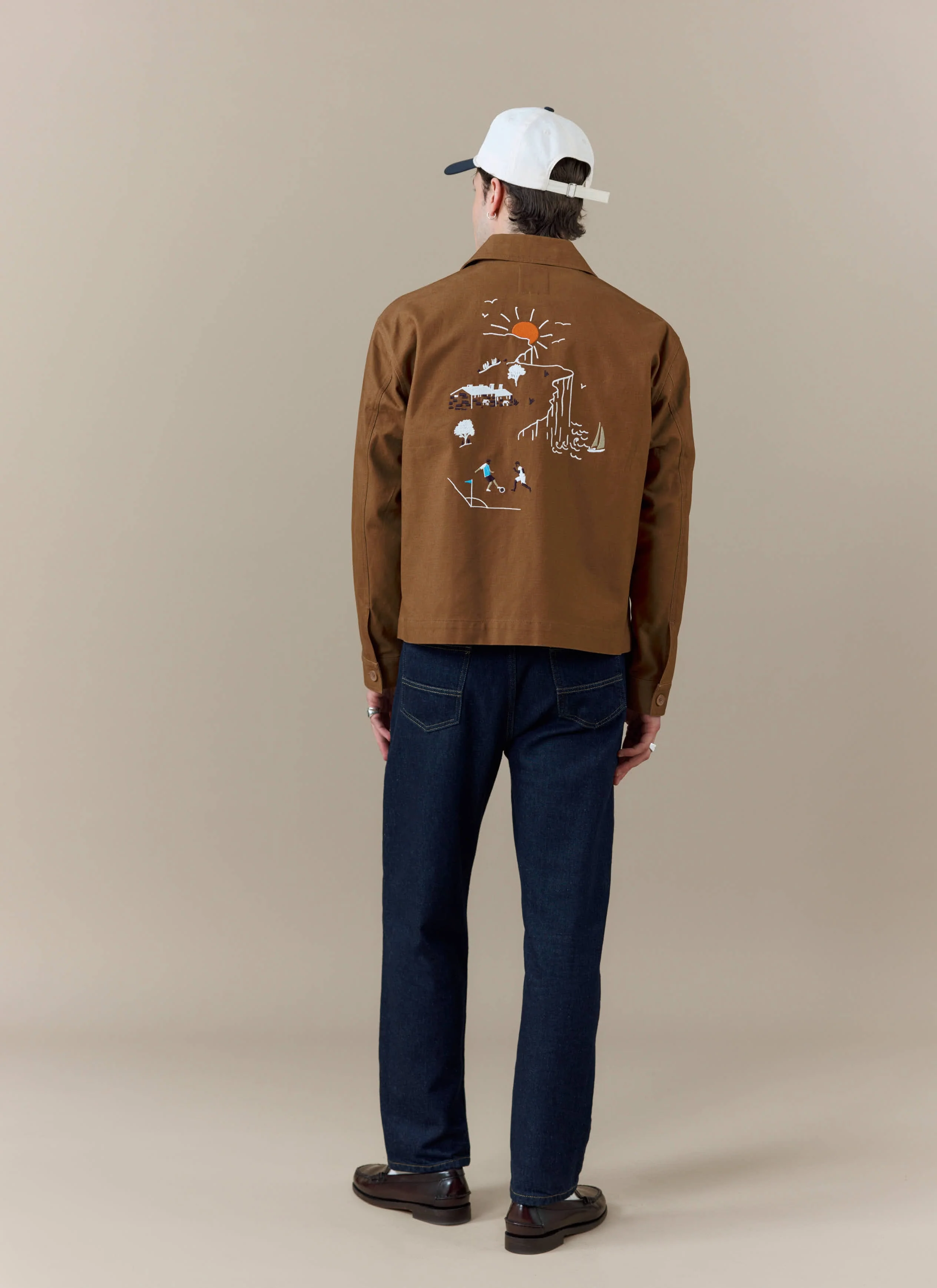 Cotton Canvas Workshirt | Brighton & Hove Albion F.C. x Percival | Brown - Image 4