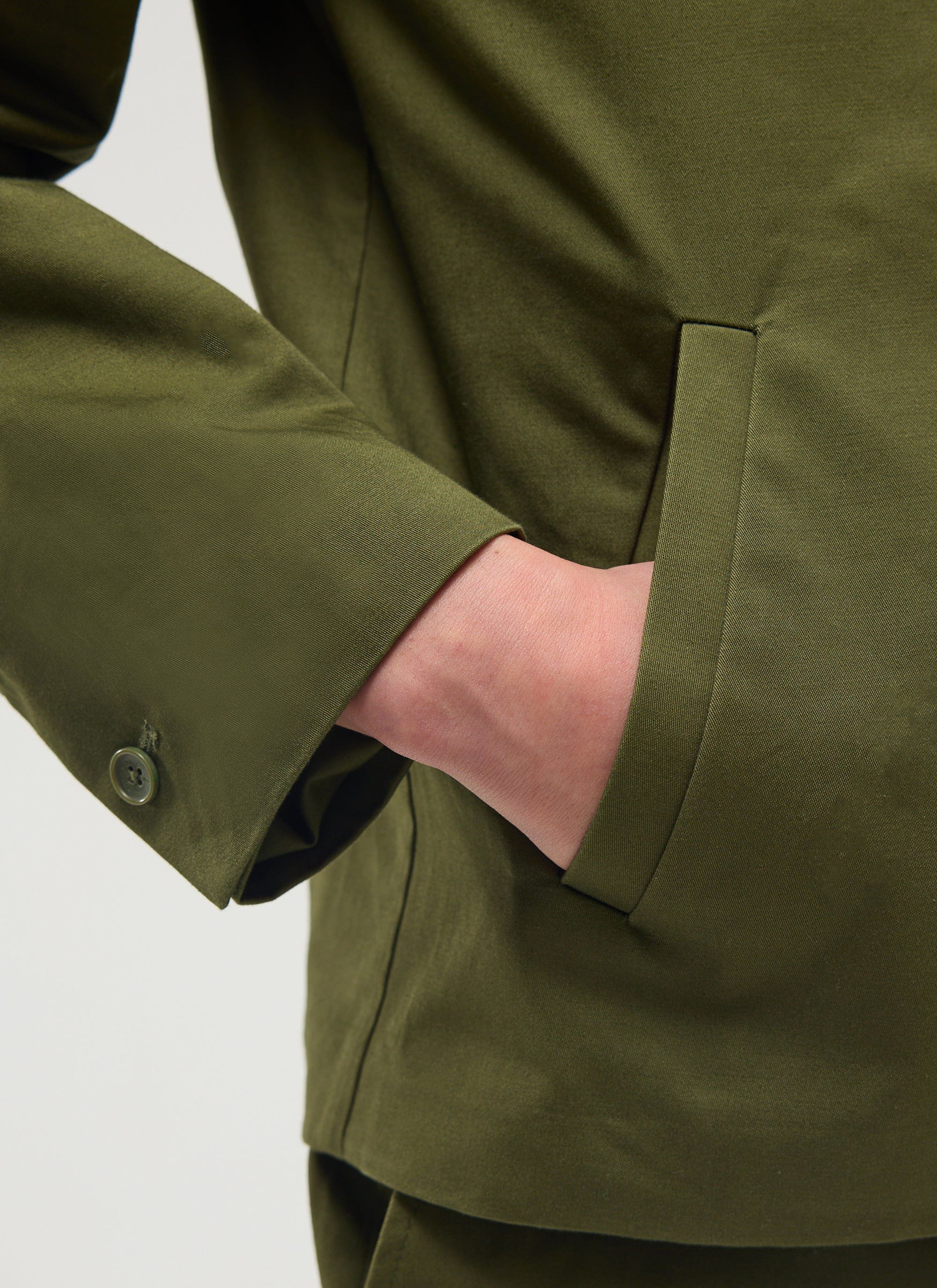 Casual Workwear Jacket | Cotton | Khaki - Image 5