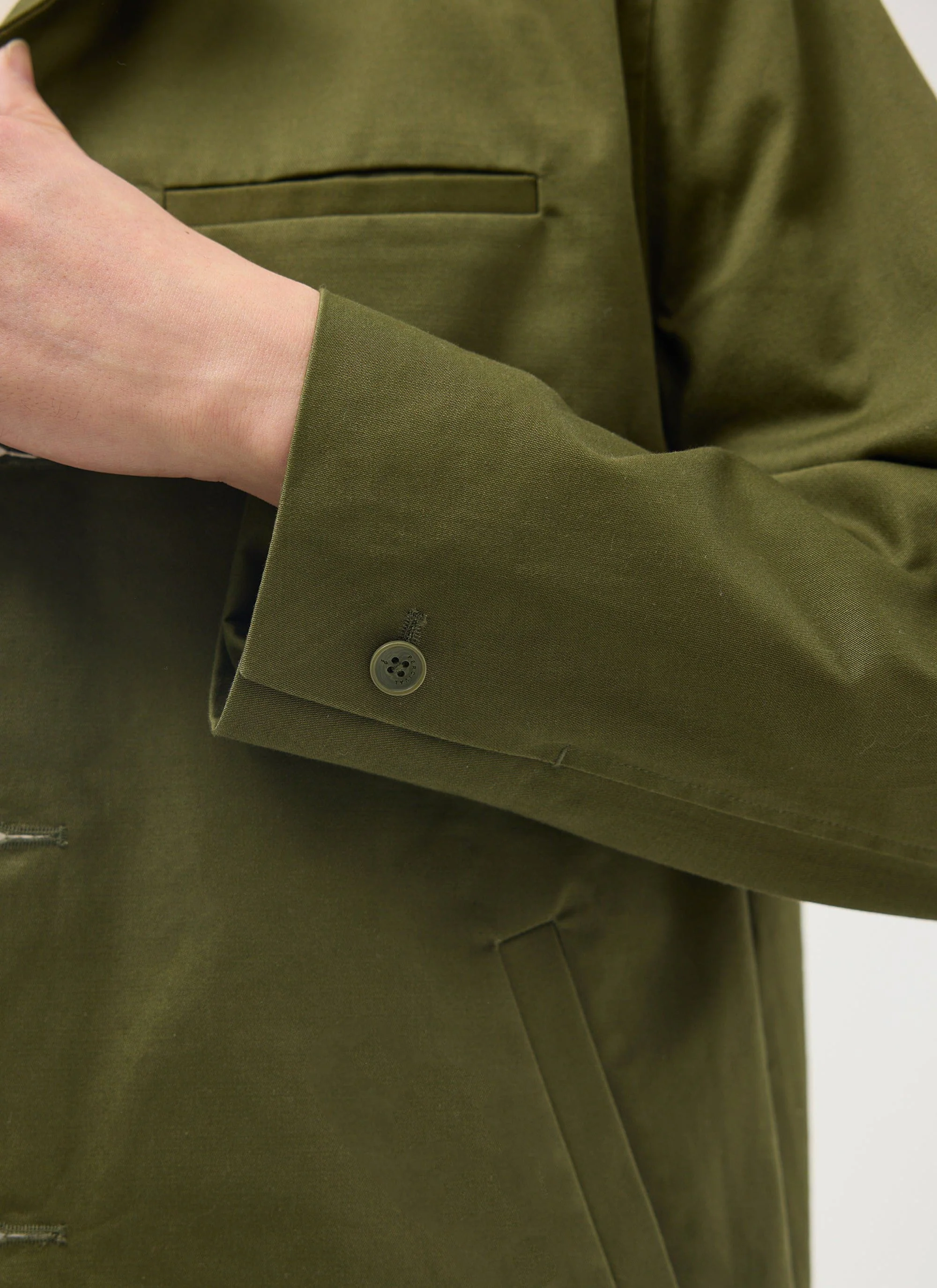 Casual Workwear Jacket | Cotton | Khaki - Image 7