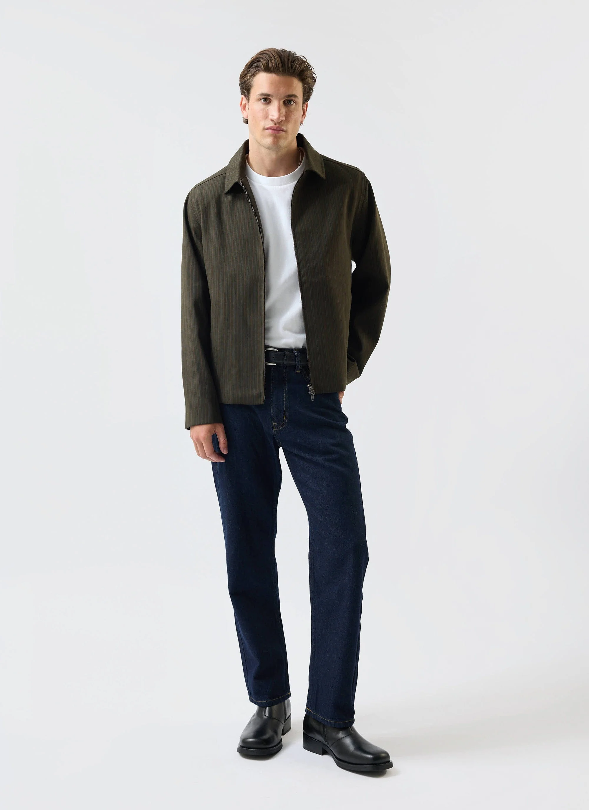Men's Chapter Zip Up Jacket | Forest Green - Image 3
