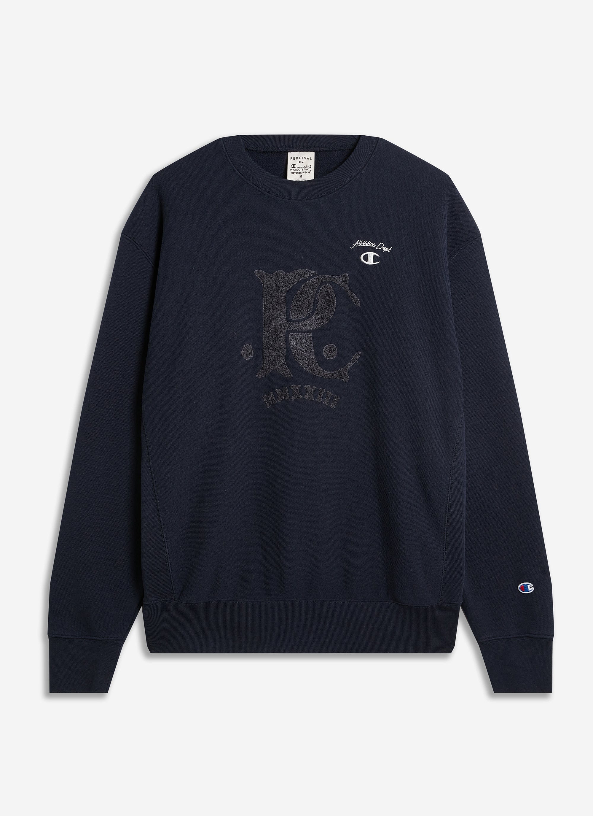 Chenille Patch Jersey Sweatshirt | Champion x Percival | Navy - Image 8