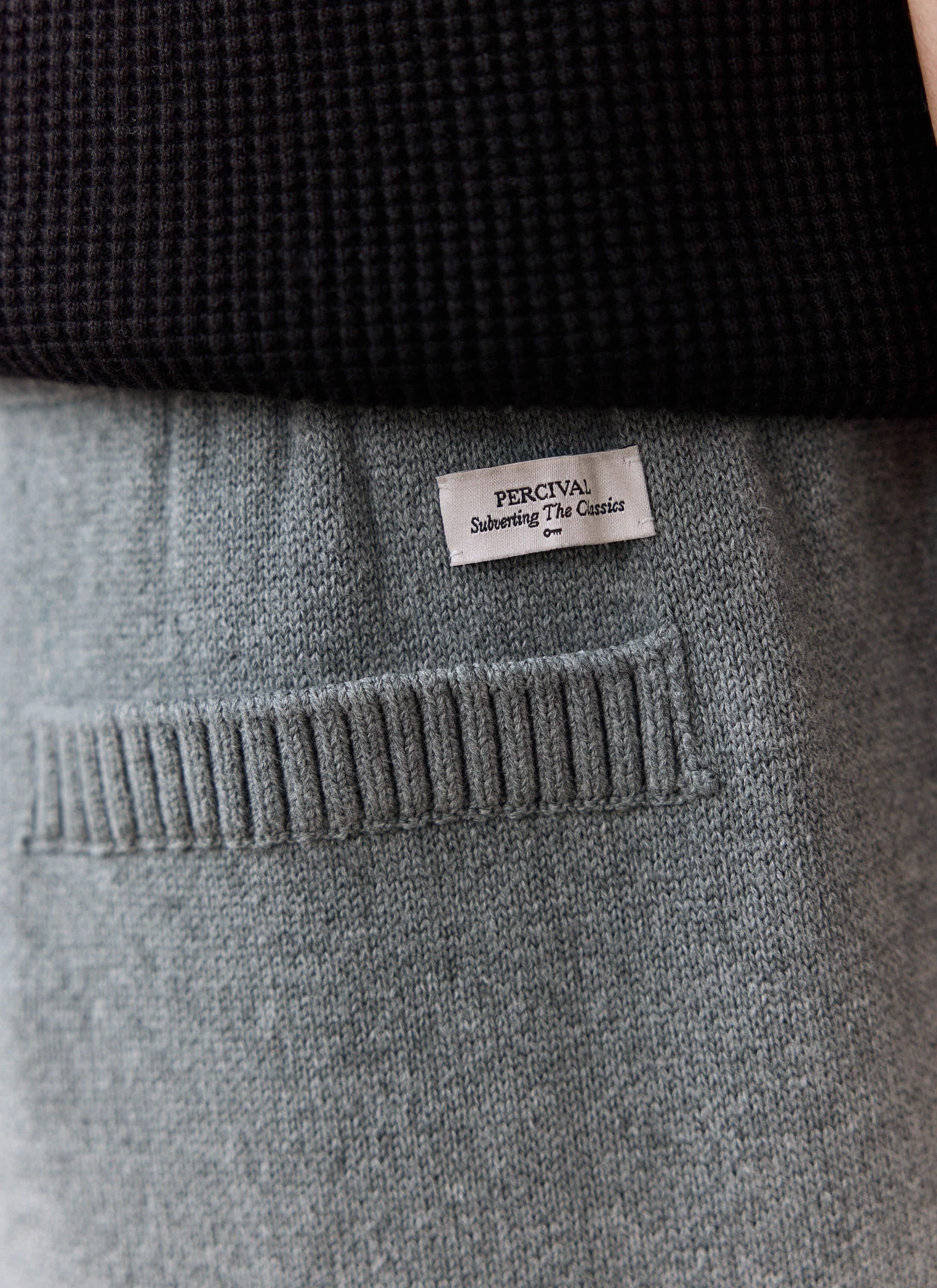 Chronicle Knitted Straight Leg Trackpant | Cotton | Grey - Image 5