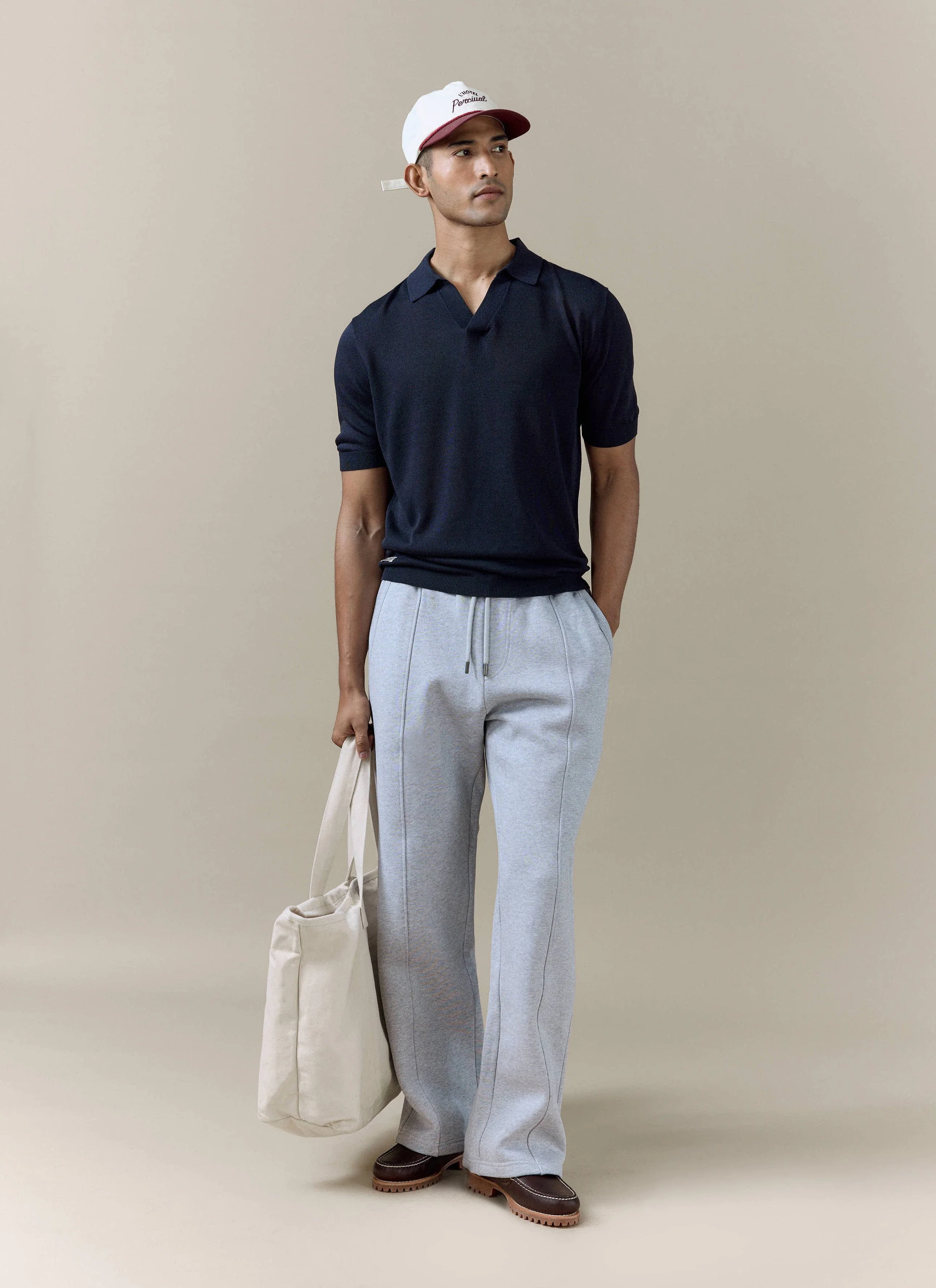 Chronicle Straight Leg Trackpants | Cotton Jersey | Grey - Image 4