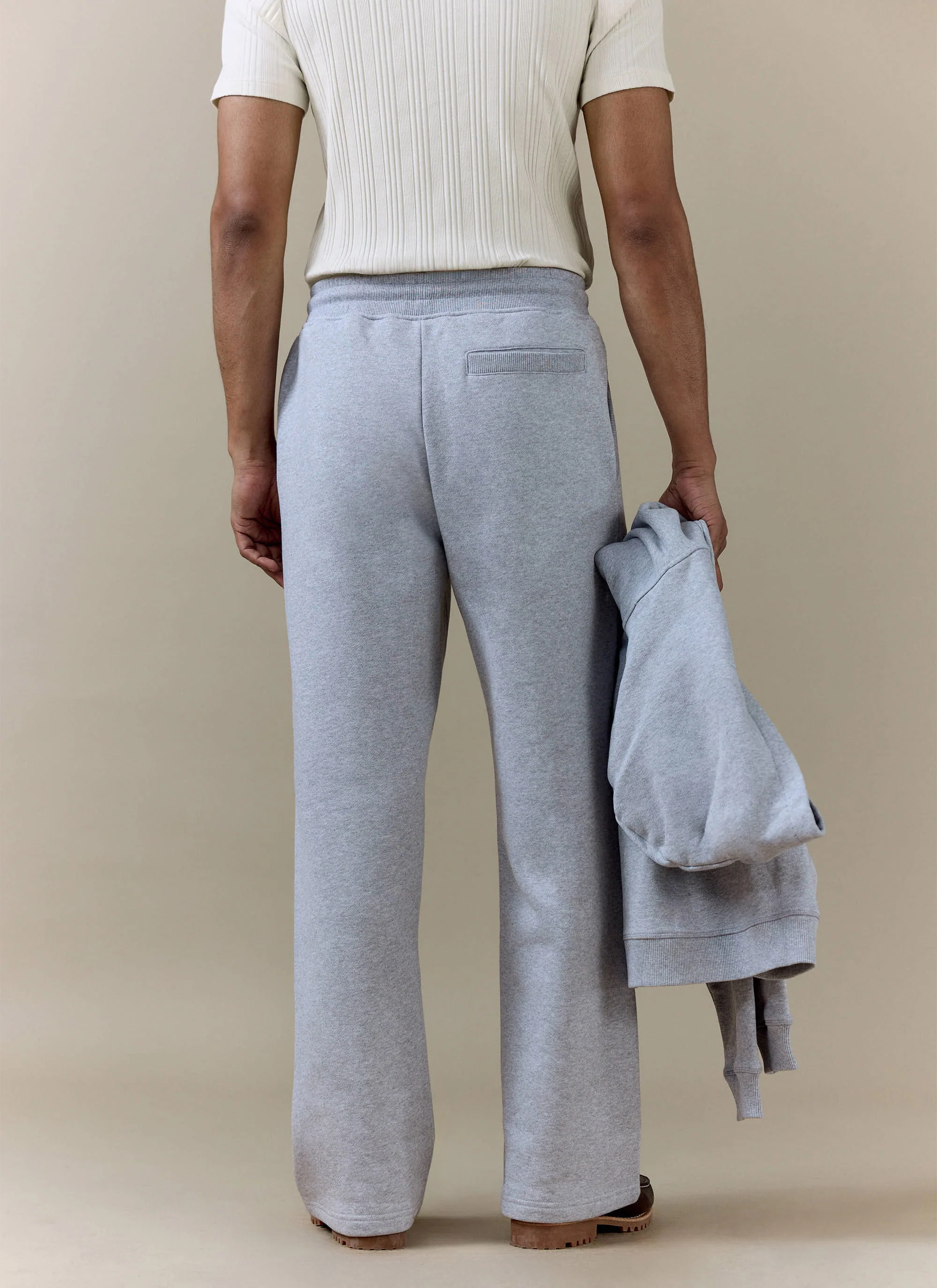 Chronicle Straight Leg Trackpants | Cotton Jersey | Grey - Image 6