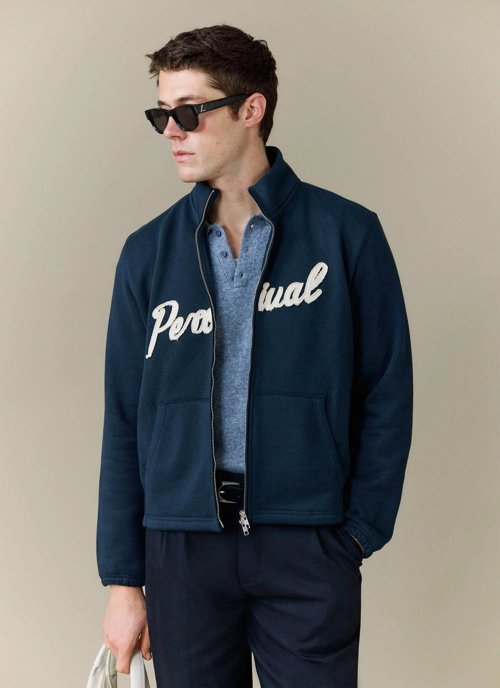 Collins Knitted Polo | Yak | Blue - Image 4
