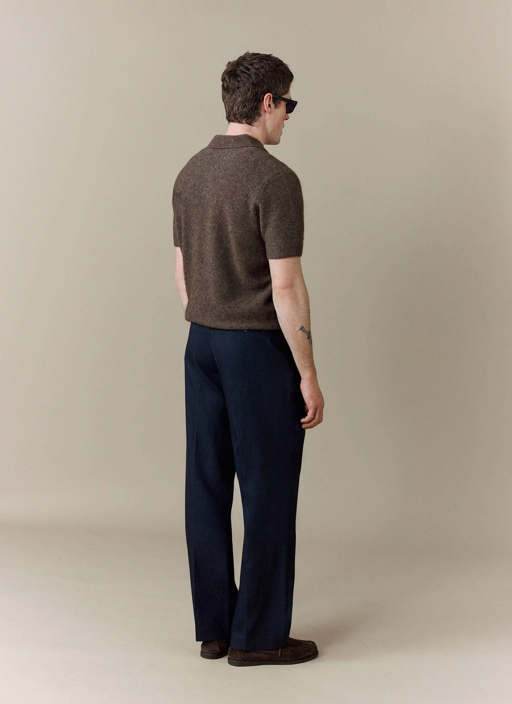 Collins Knitted Polo | Yak | Espresso - Image 5