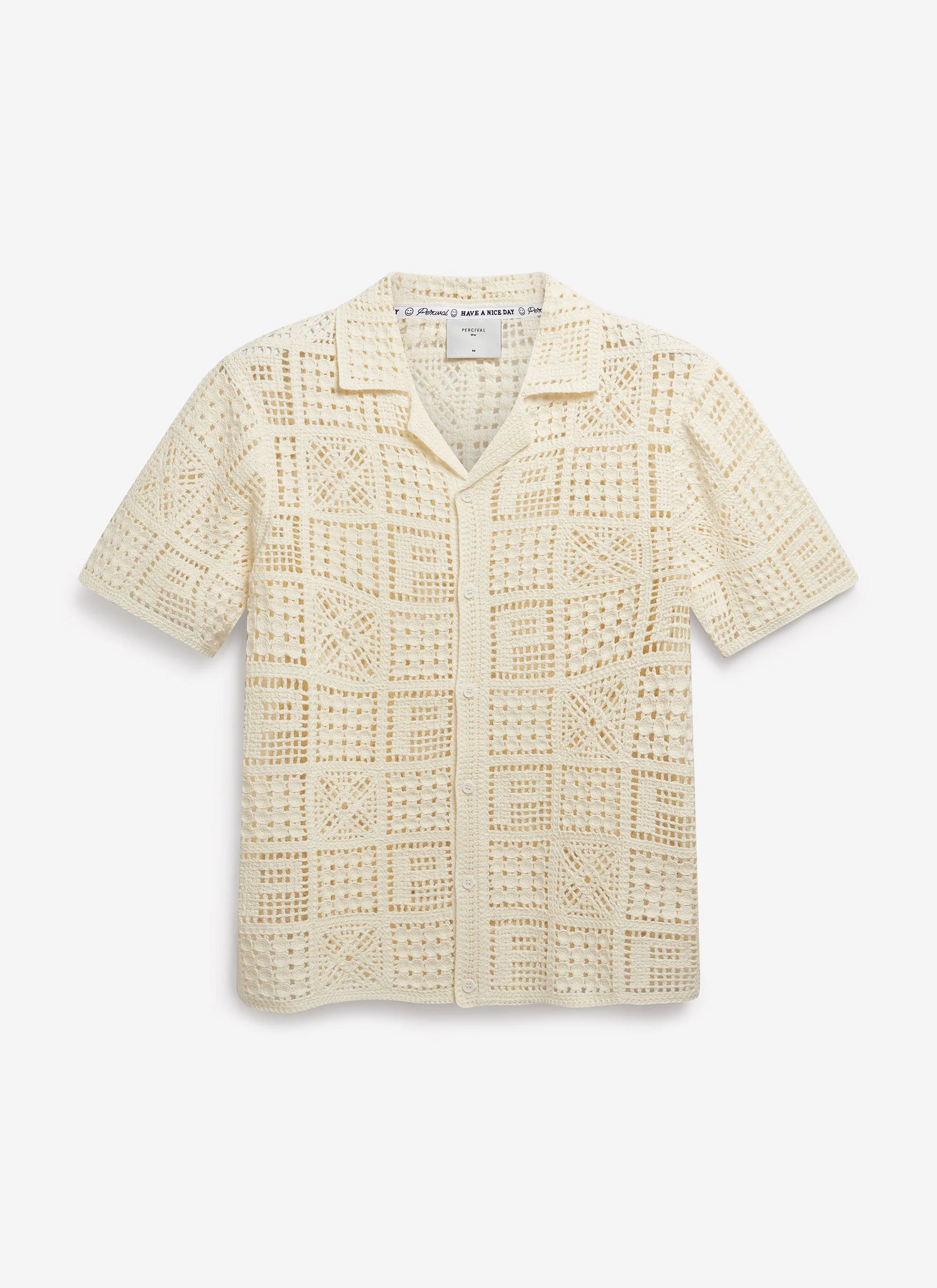 Crochet Groundsman Shirt | Cotton | Cream - Image 6
