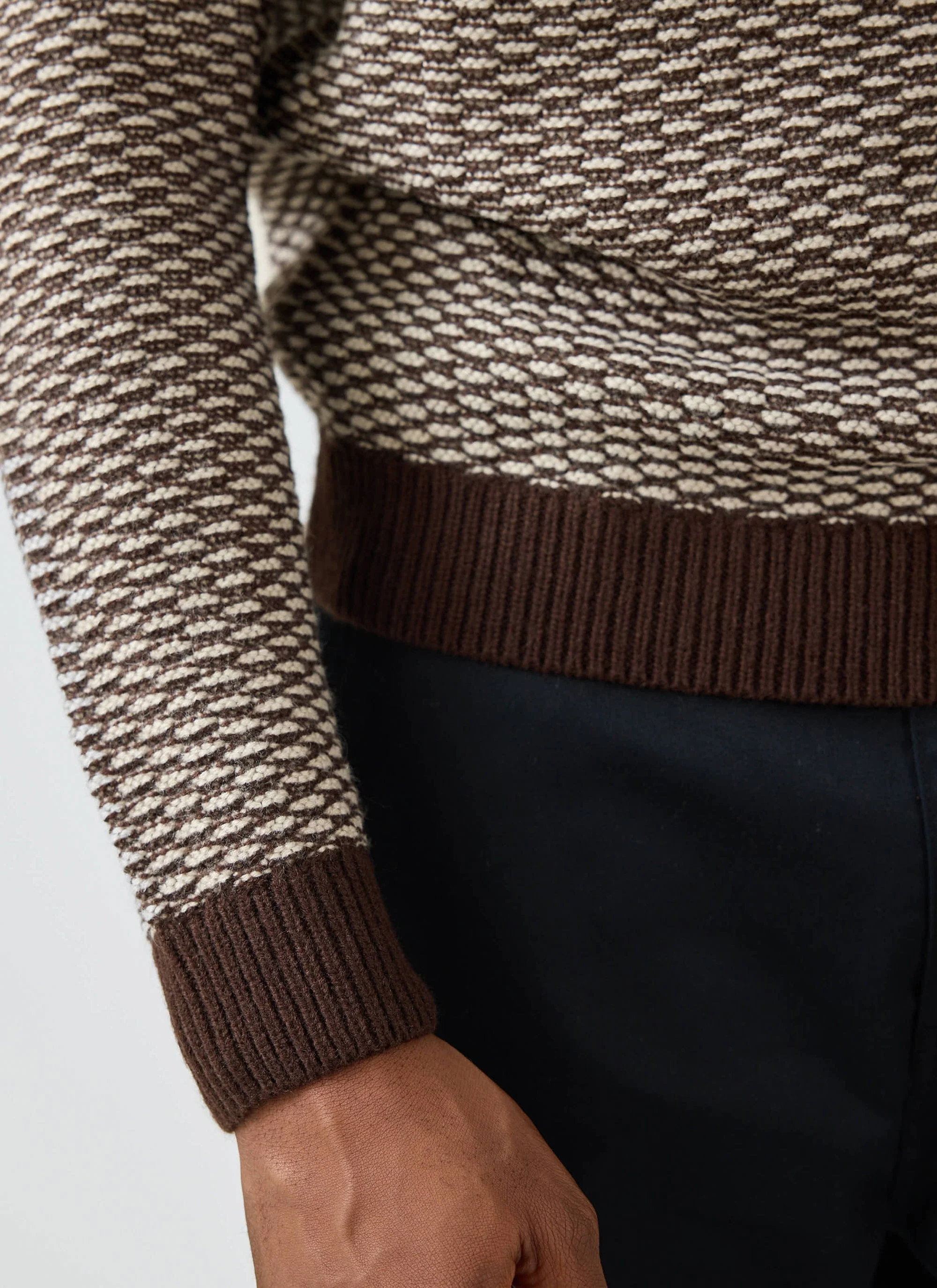 Charlestown Knitted Jumper | Chocolate Beige - Image 5