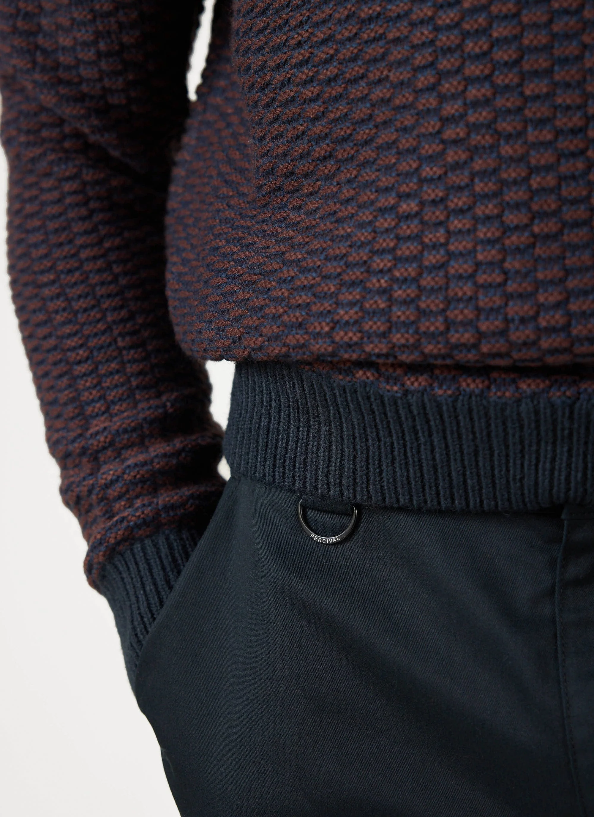Charlestown Knitted Jumper | Navy Burgundy - Image 4