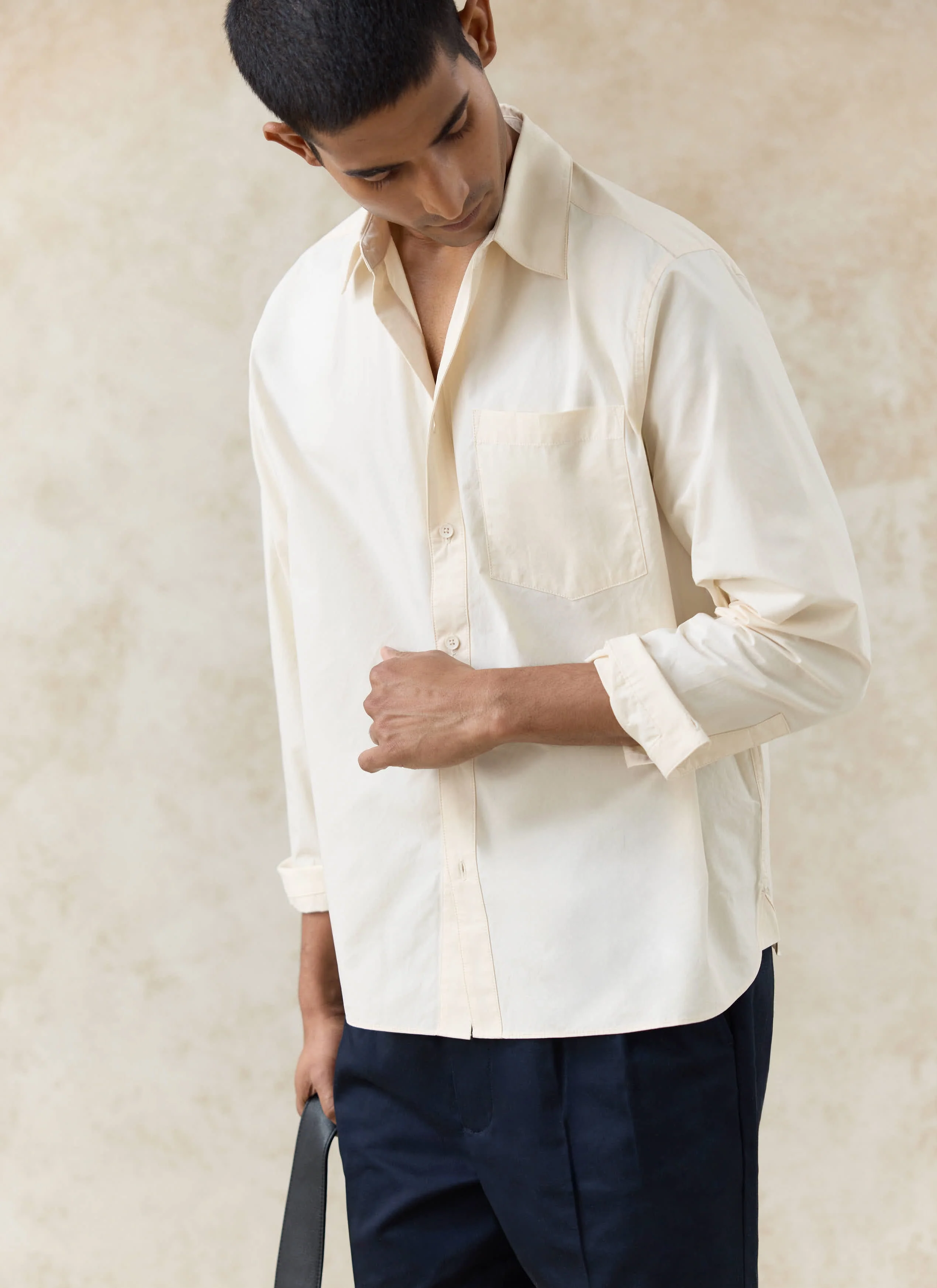 Dali Relaxed Poplin Shirt | Cotton | Cream - Image 4