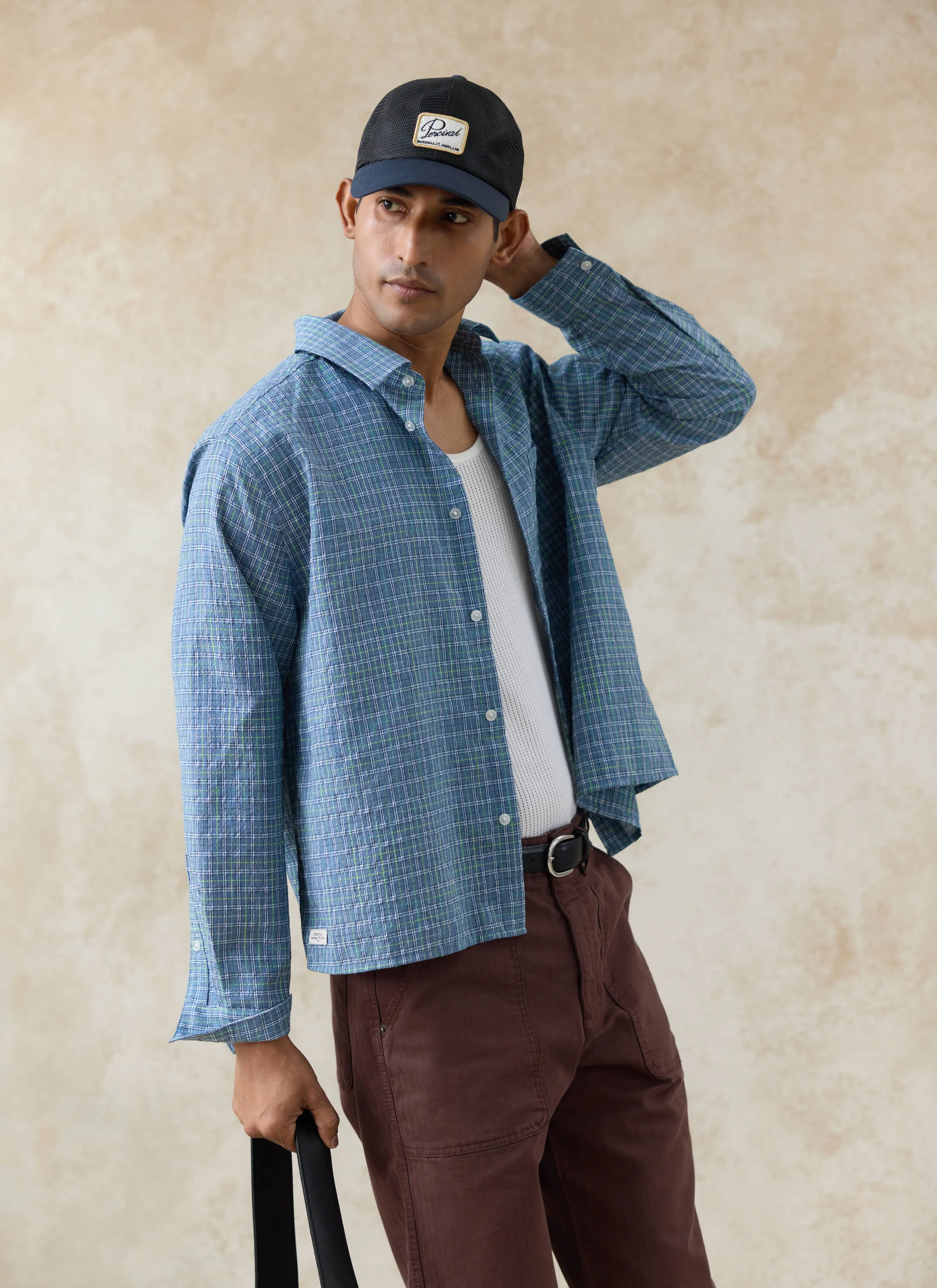 Damien Mesh Trucker Cap | Cotton | Navy - Image 3