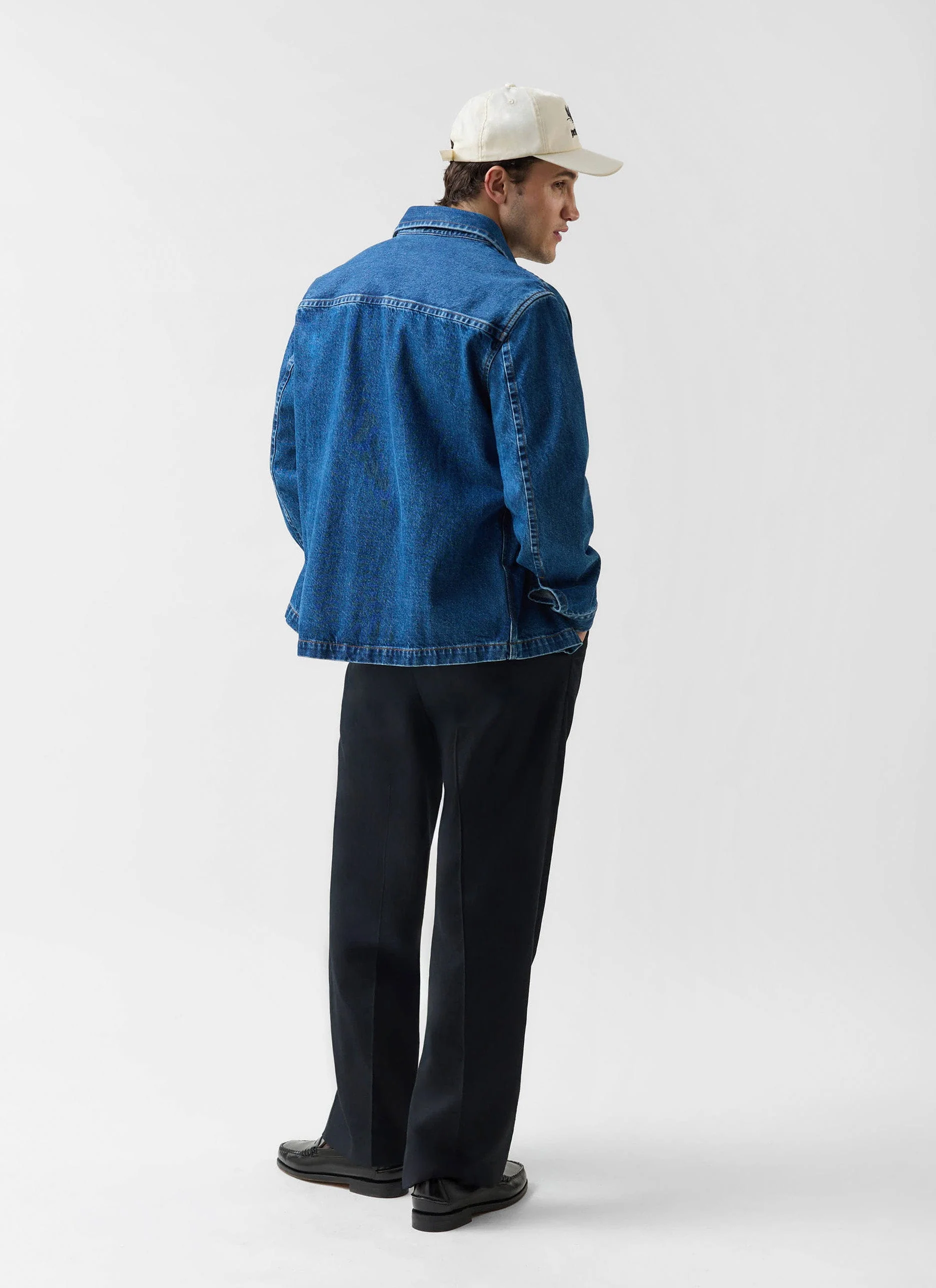Denim Heavyweight Overshirt | Cotton | Mid Wash Blue - Image 7