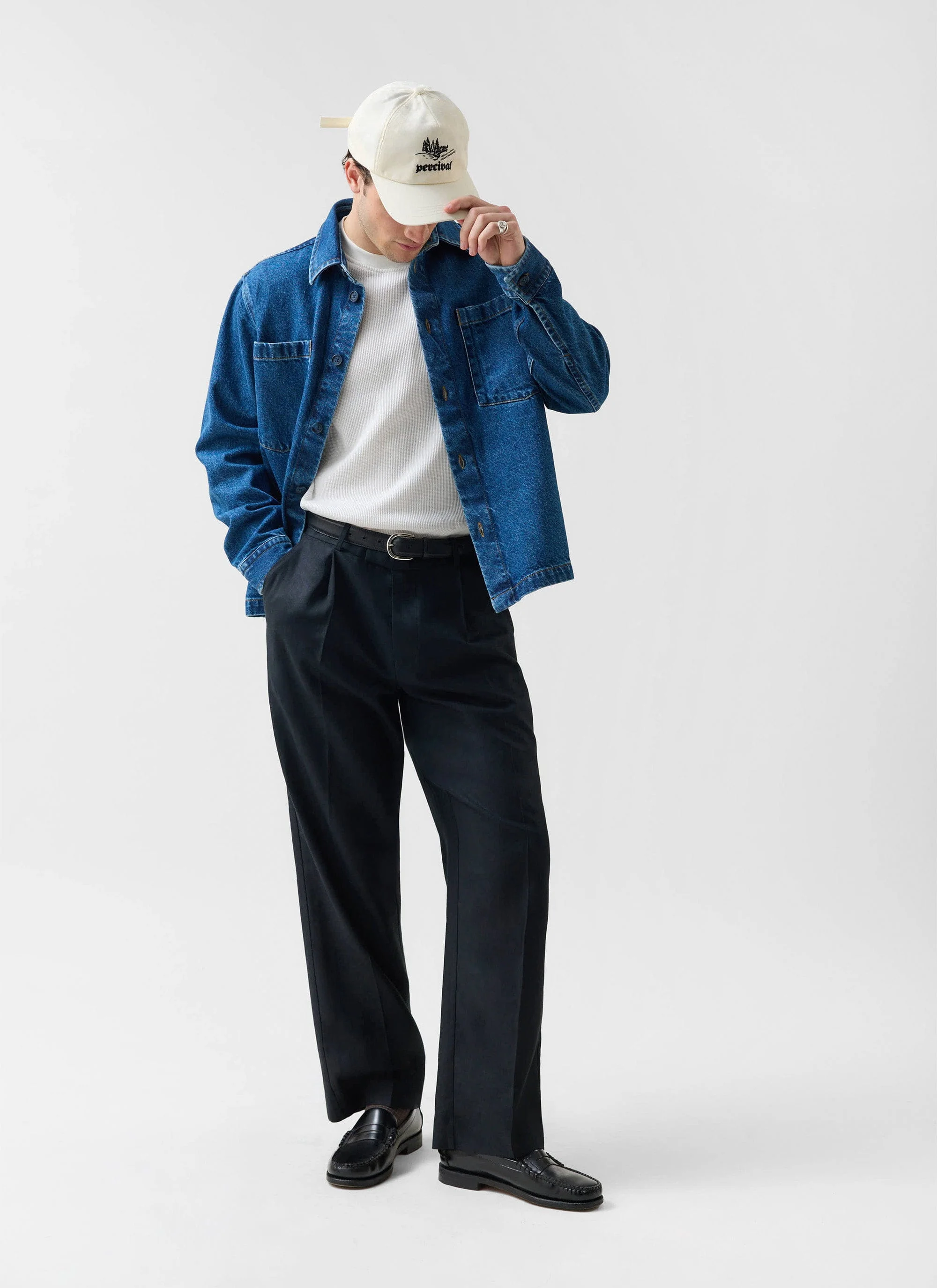 Denim Heavyweight Overshirt | Cotton | Mid Wash Blue - Image 8