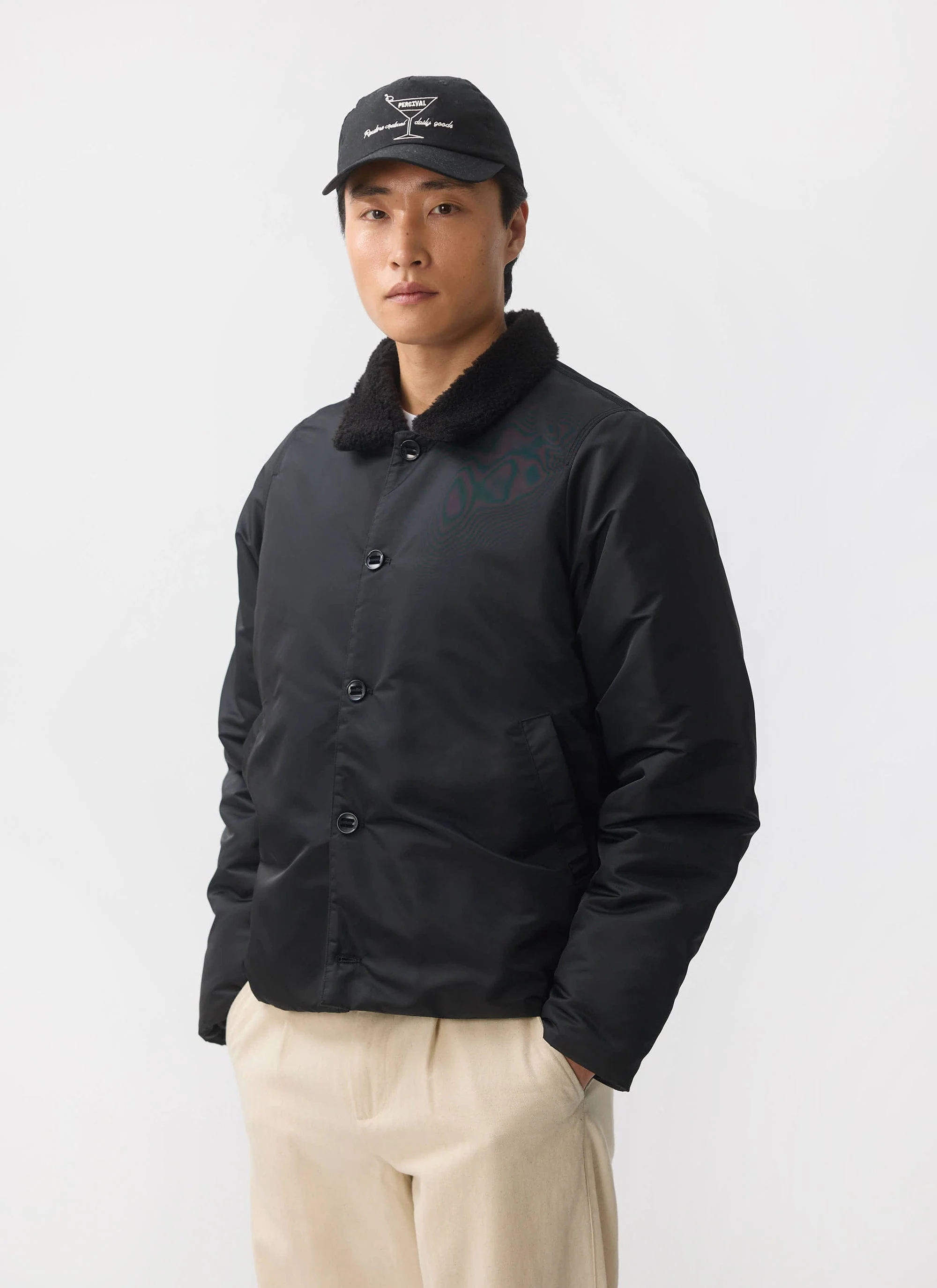Doppio Bomber Jacket | Nylon | Black