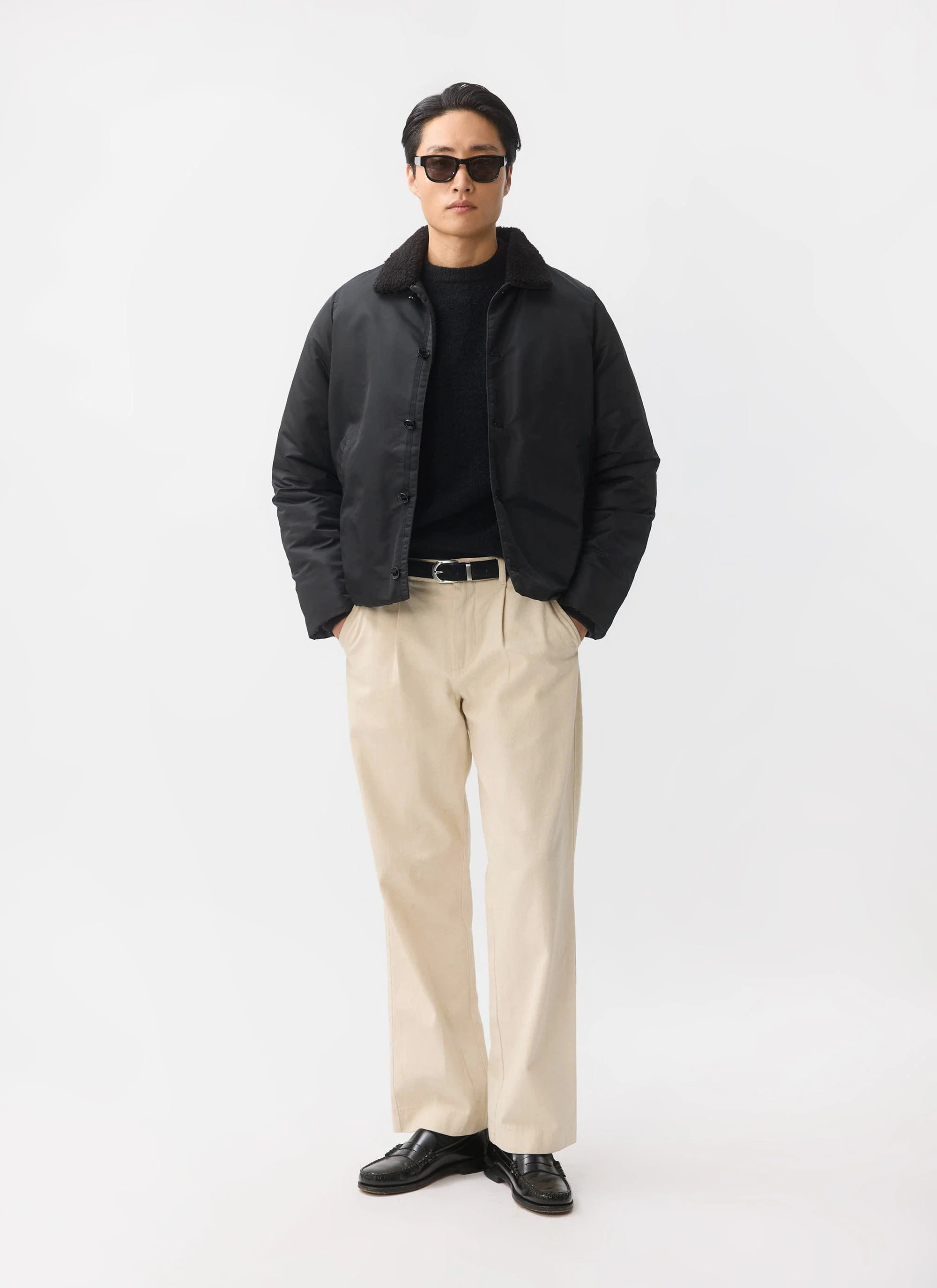 Doppio Bomber Jacket | Nylon | Black - Image 2