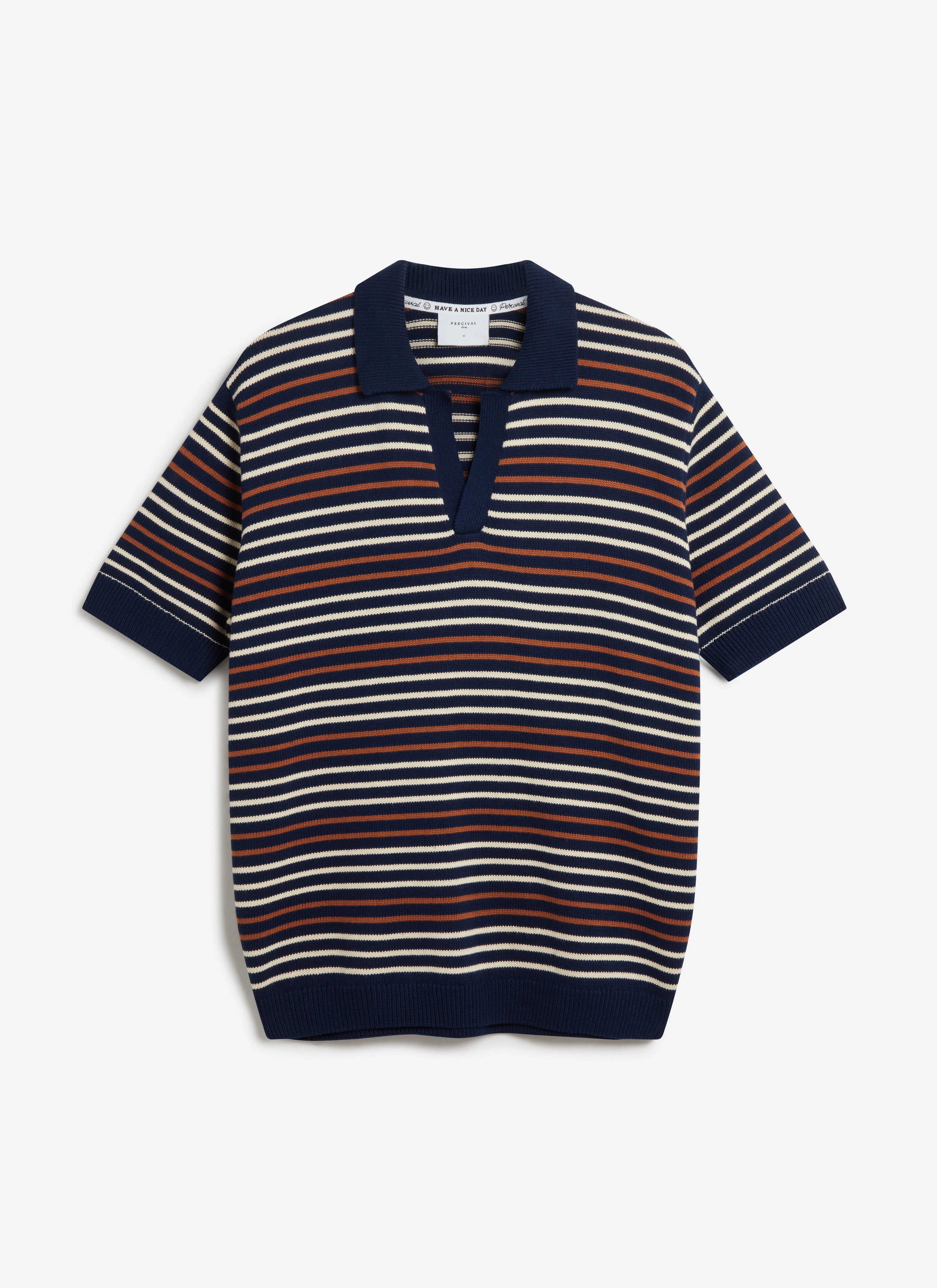 Douglas Boxy Knitted Polo | Cotton | Navy - Image 6