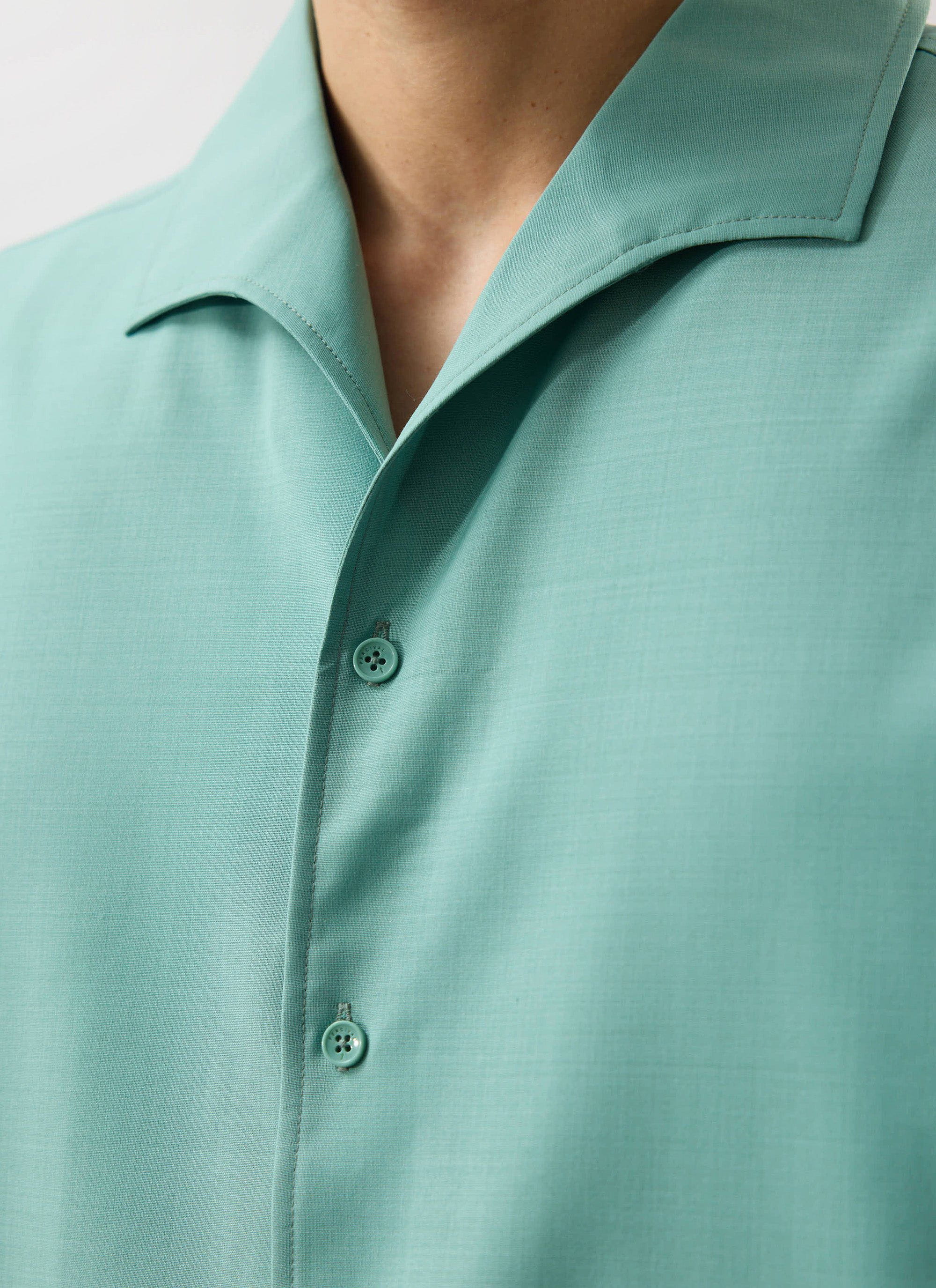 Drape Cuban Shirt | Percival x Warren | Mint Green - Image 3