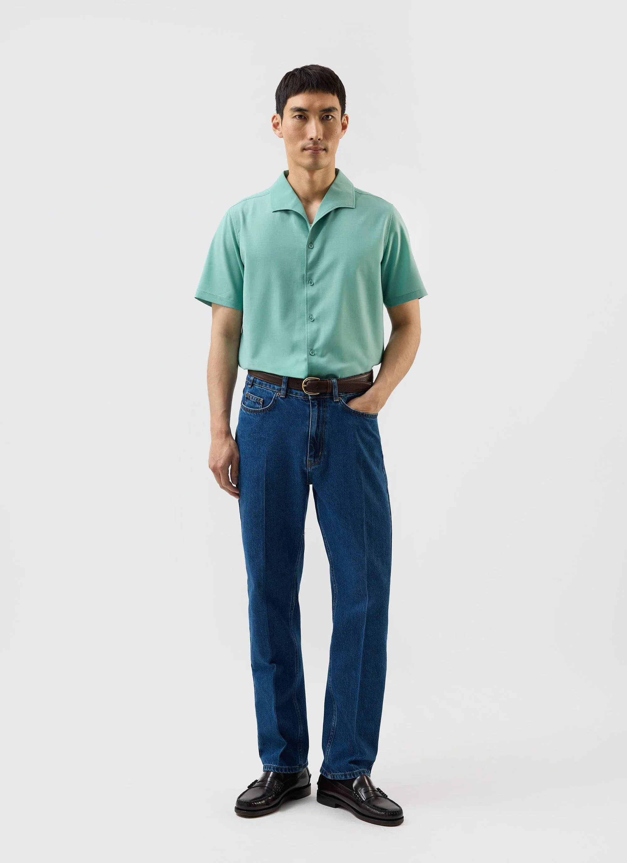 Drape Cuban Shirt | Percival x Warren | Mint Green - Image 8