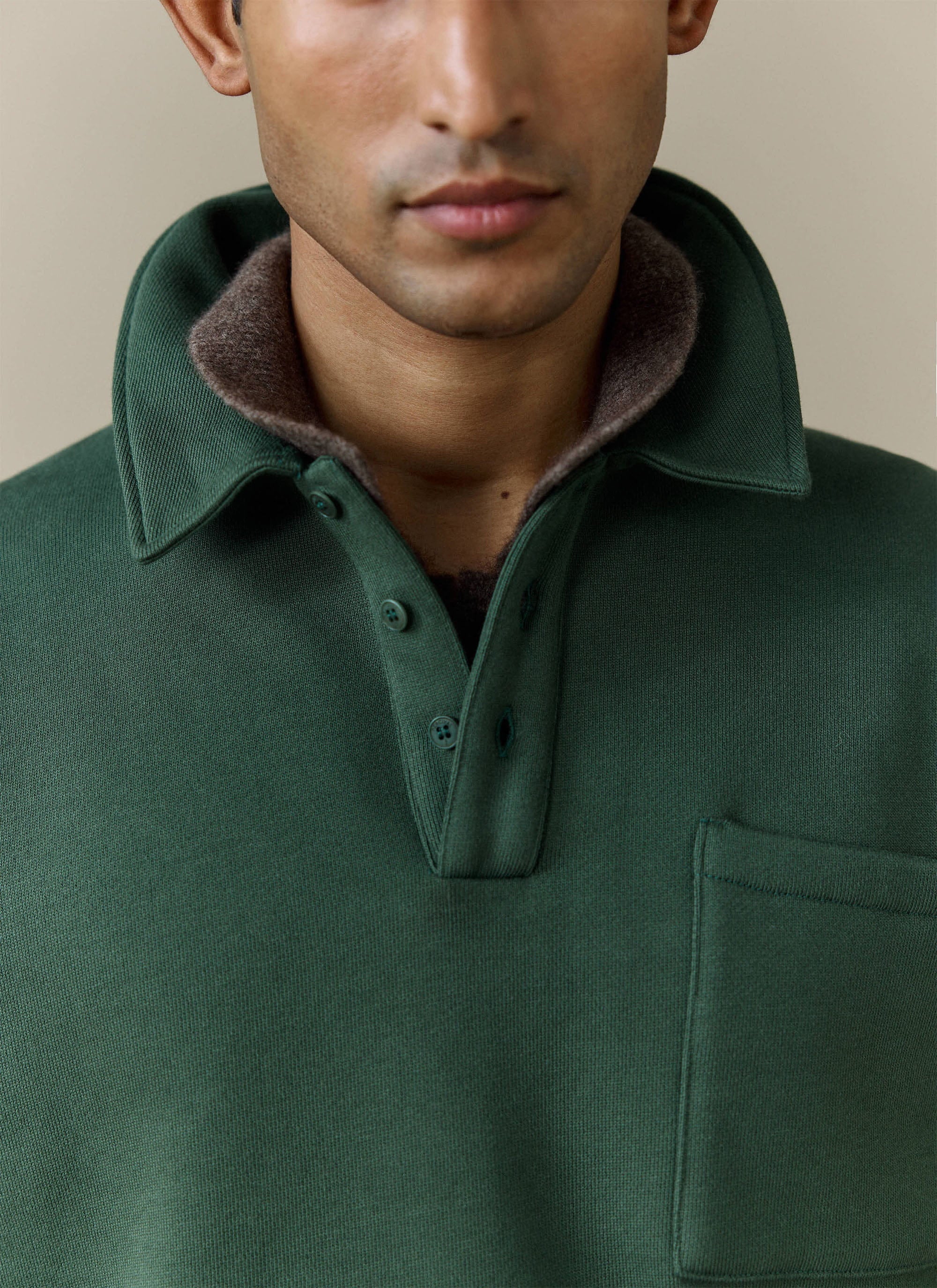 Dudley Boxy Sweatshirt | Cotton | Forest - Image 4