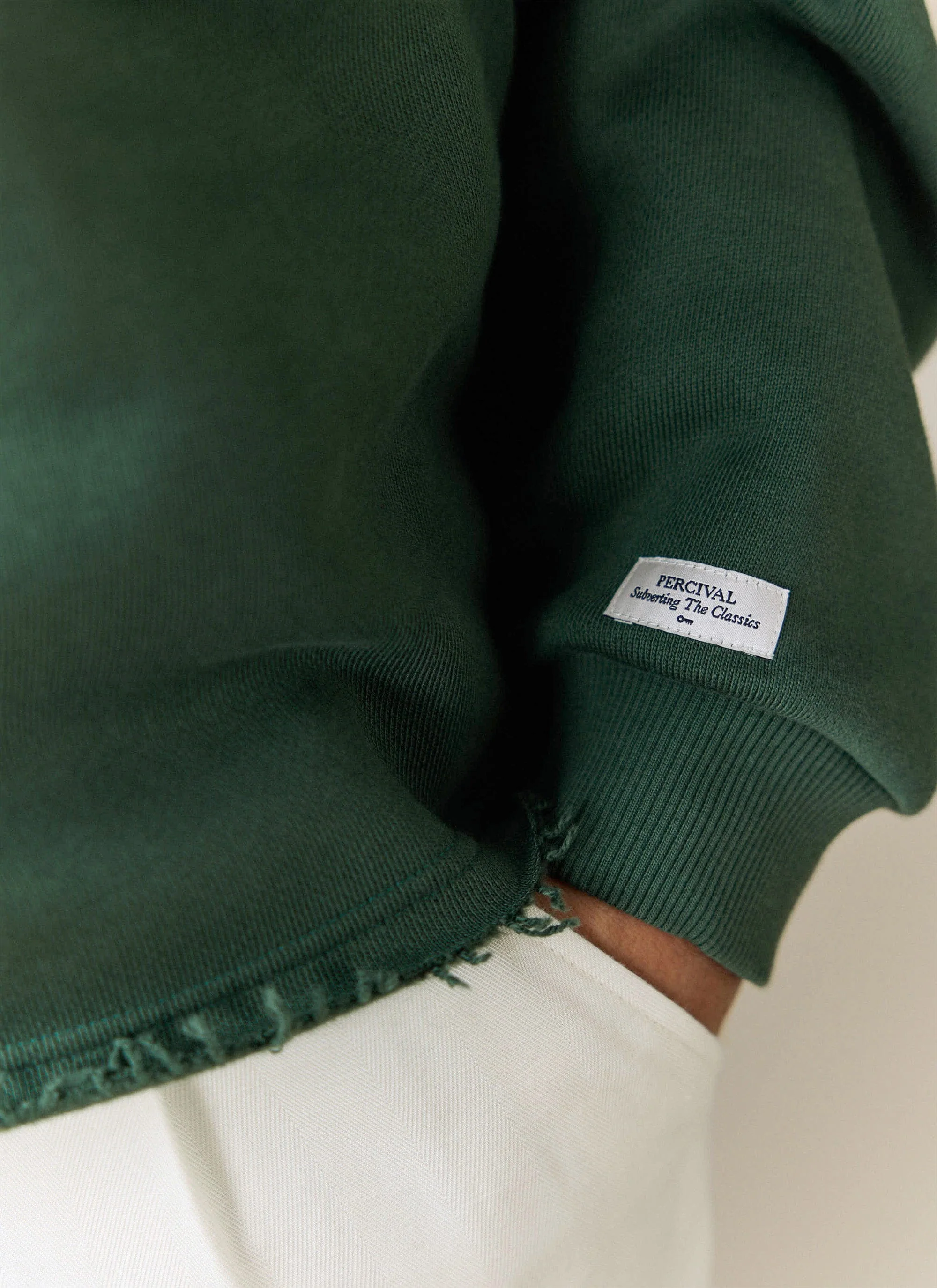 Dudley Boxy Sweatshirt | Cotton | Forest - Image 5