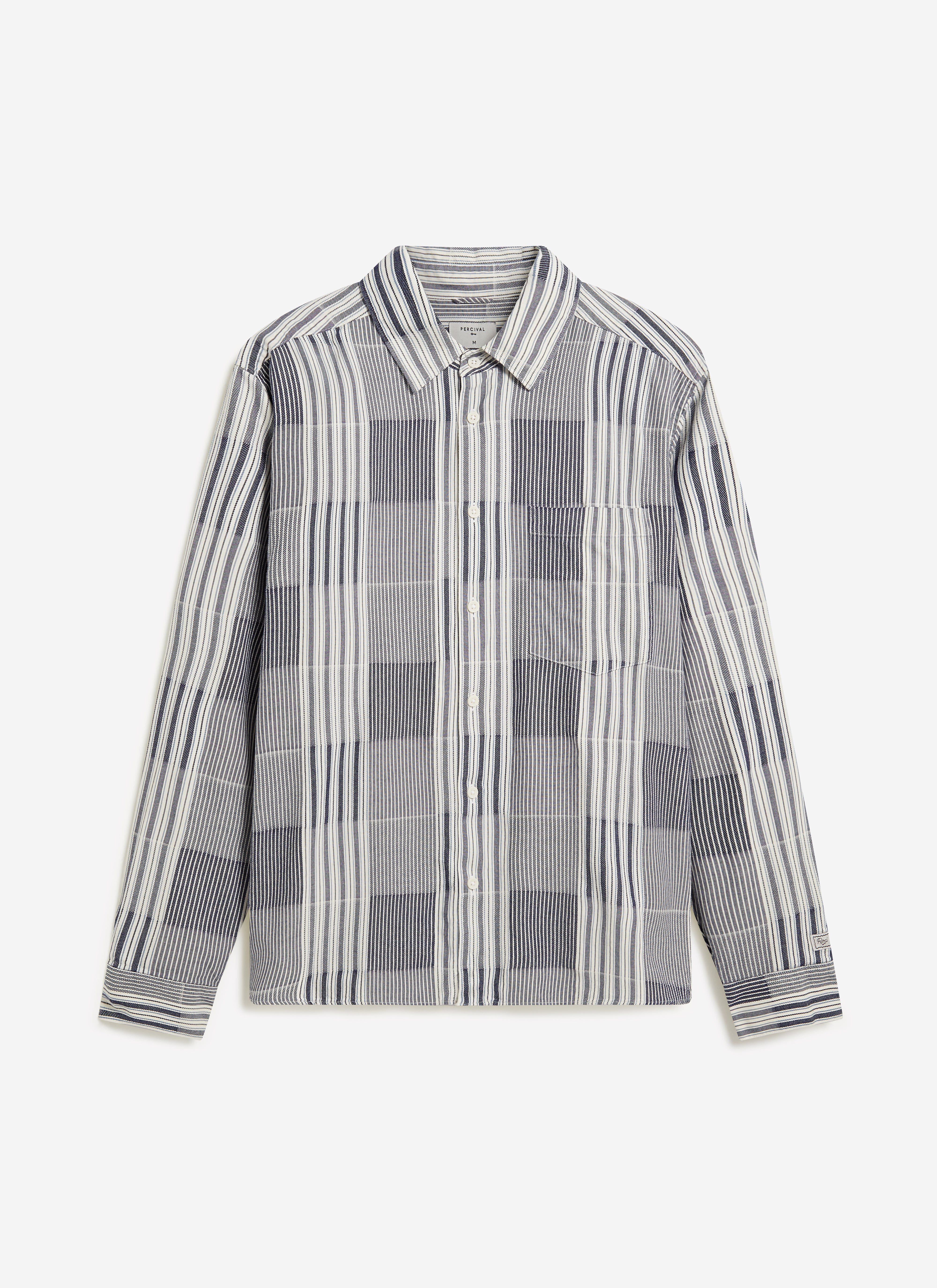 Epigraph Patchwork Pearce Shirt | Cotton | Blue - Image 7