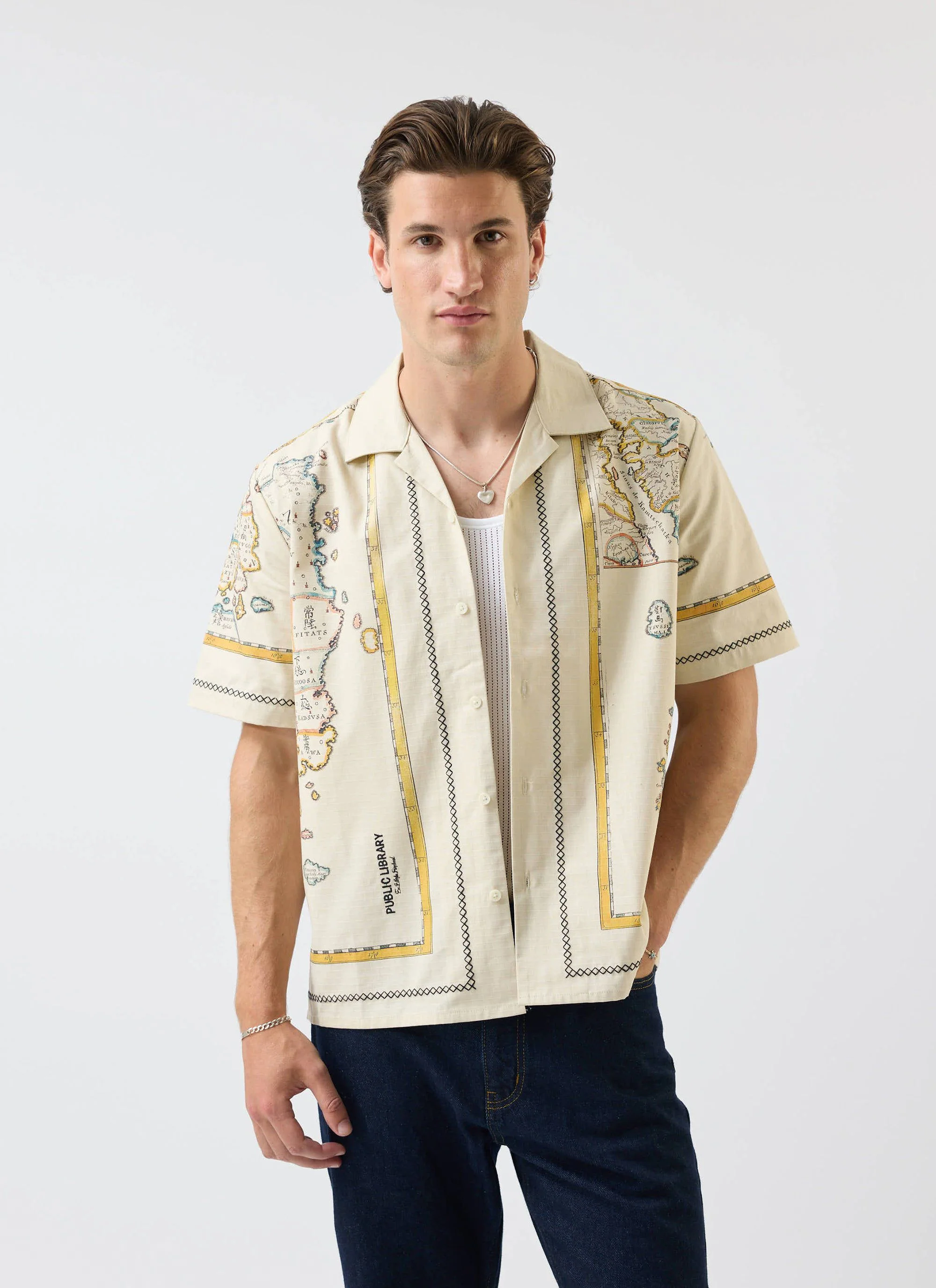 Ex Libris Cuban Shirt | Cotton Ripstop | Cream
