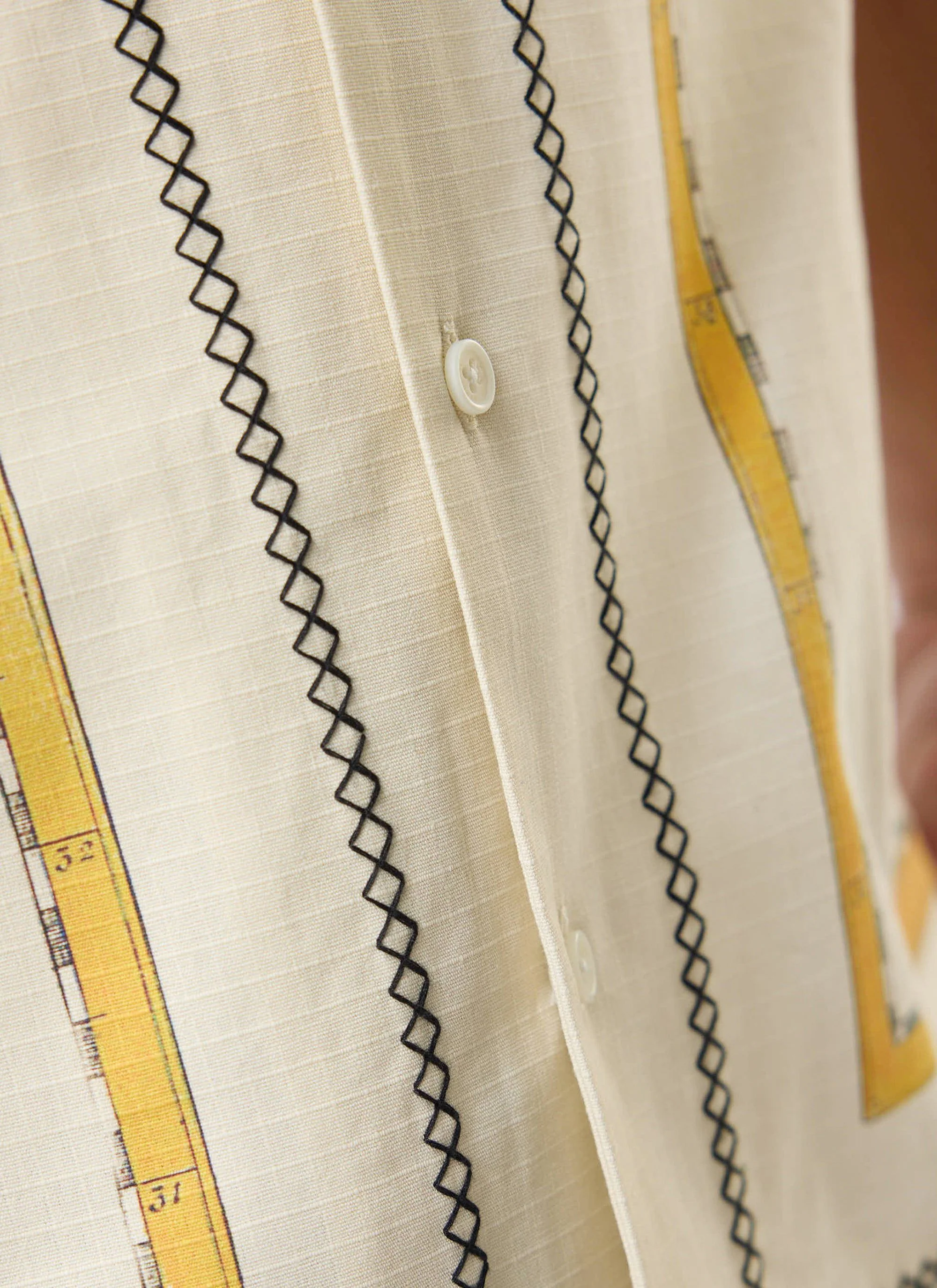 Ex Libris Cuban Shirt | Cotton Ripstop | Cream - Image 7
