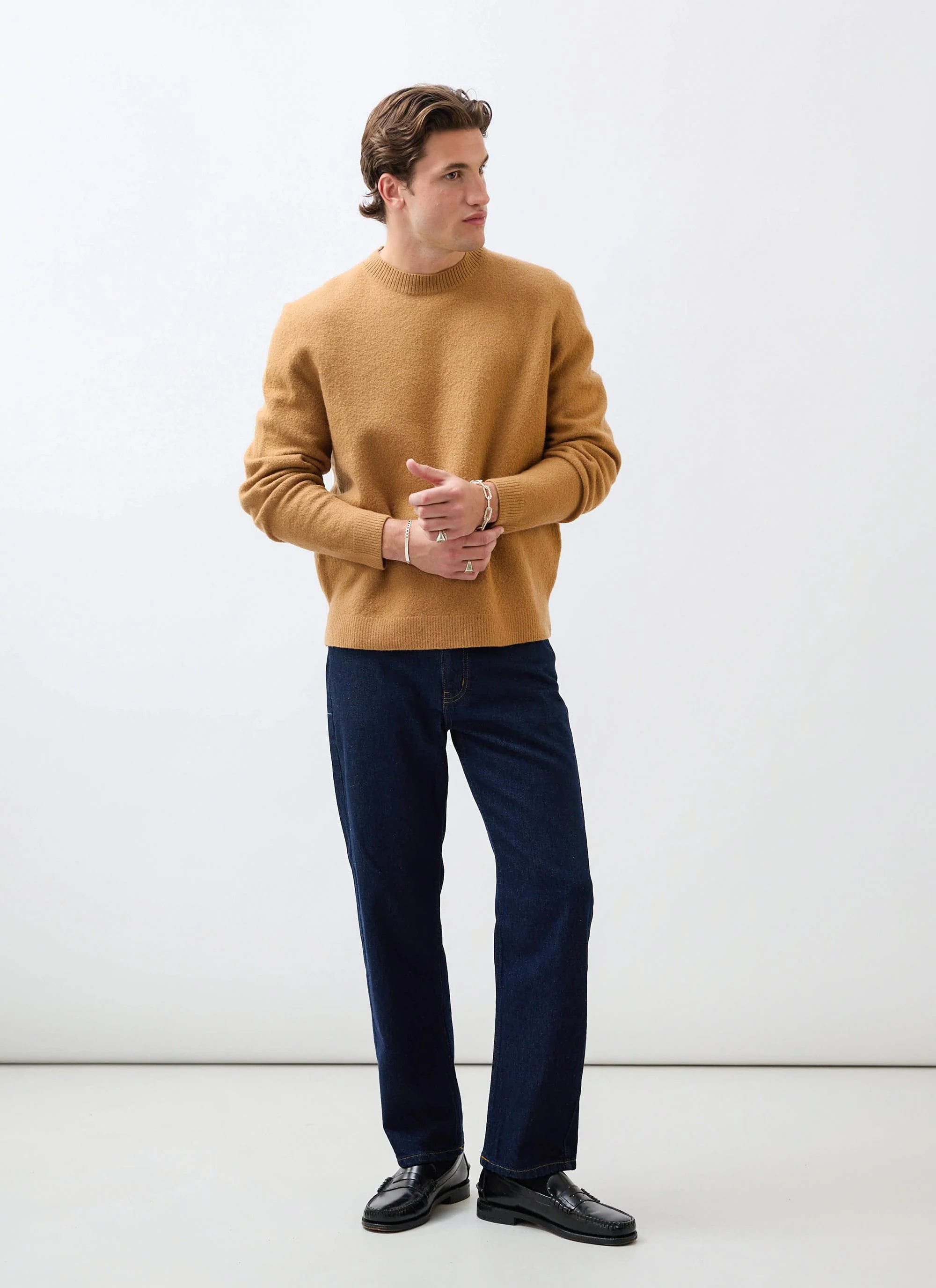 Felted Relaxed Jumper | Wool | Brown - Image 2