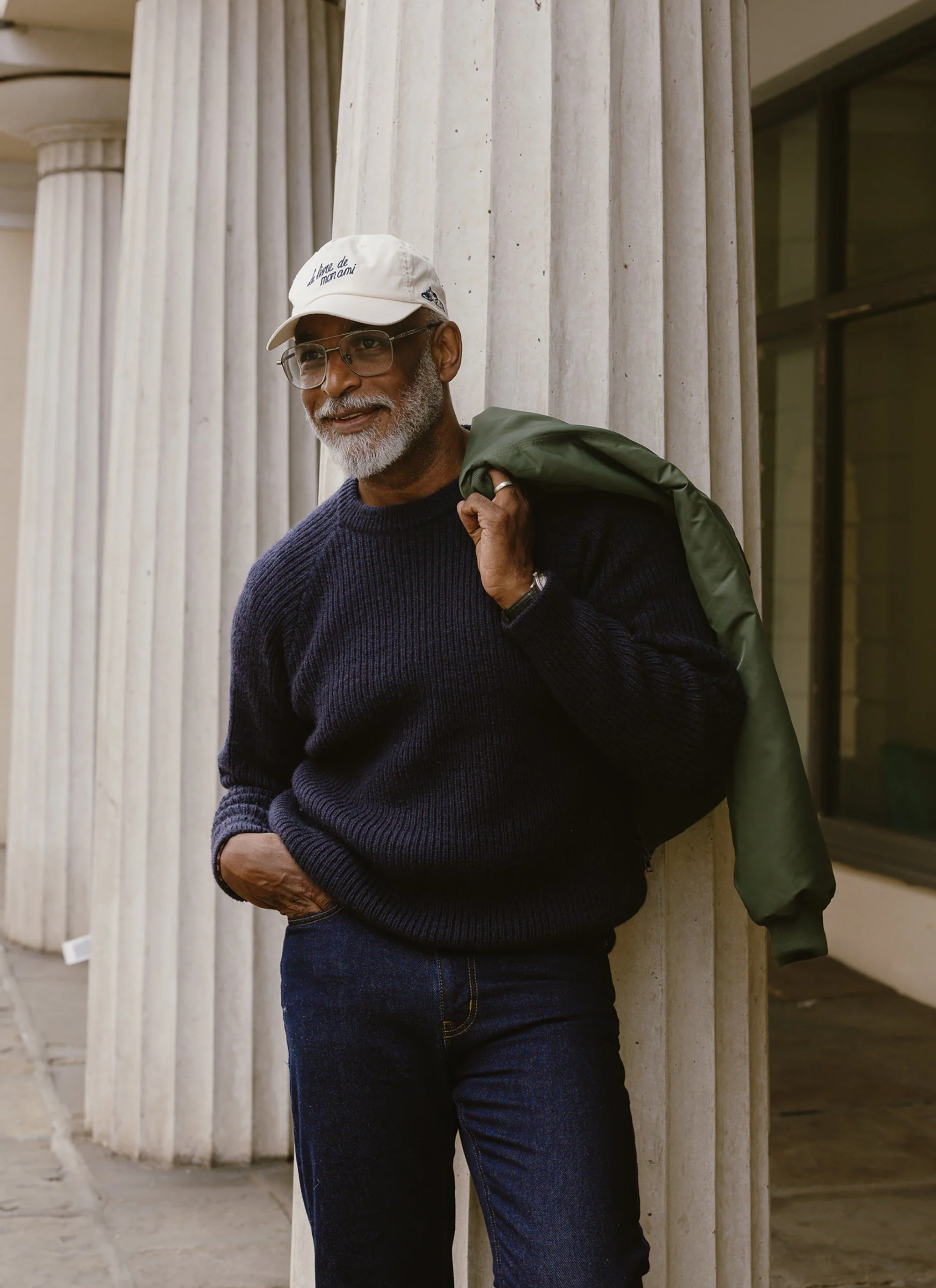 Fisherman Raglan Jumper | Wool | Navy - Image 6