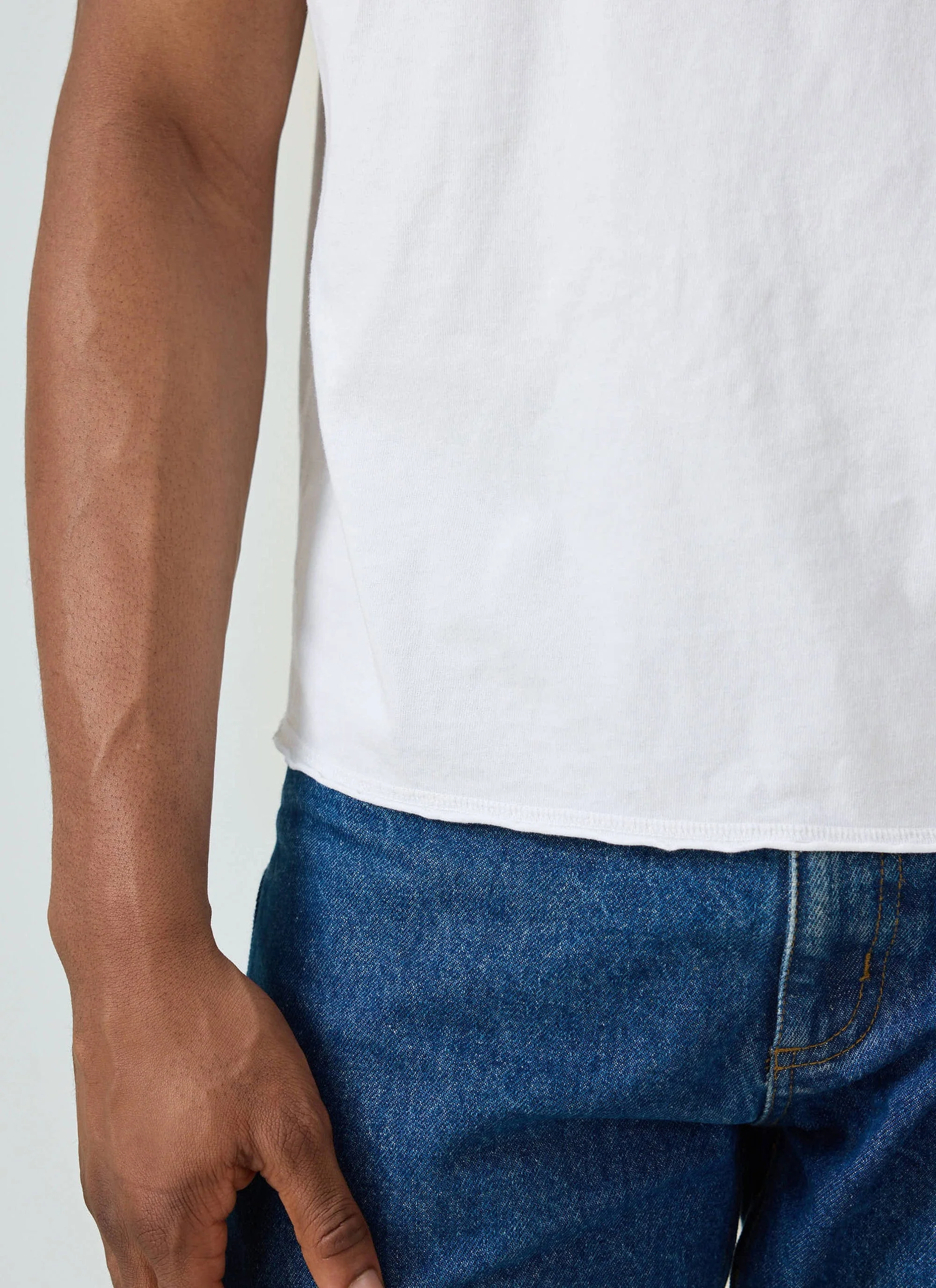 Flag Raw Hem T Shirt | Champion x Percival | White - Image 4