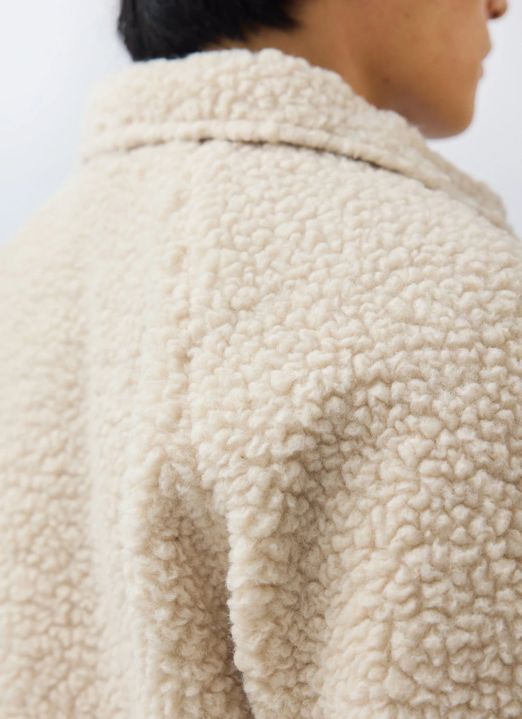 Men's Wool Fleece Jacket | Cream - Image 5