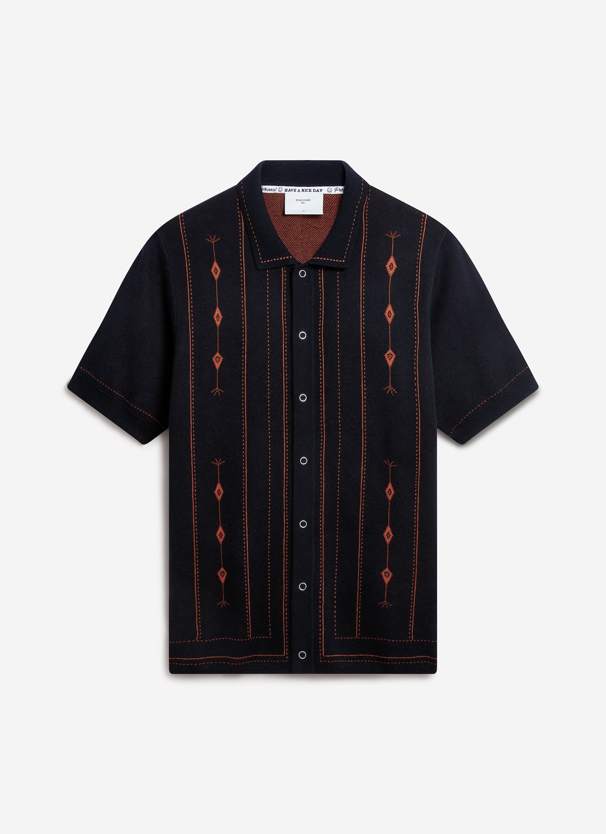 Folio Knitted Shirt | Cotton | Dark Navy - Image 9