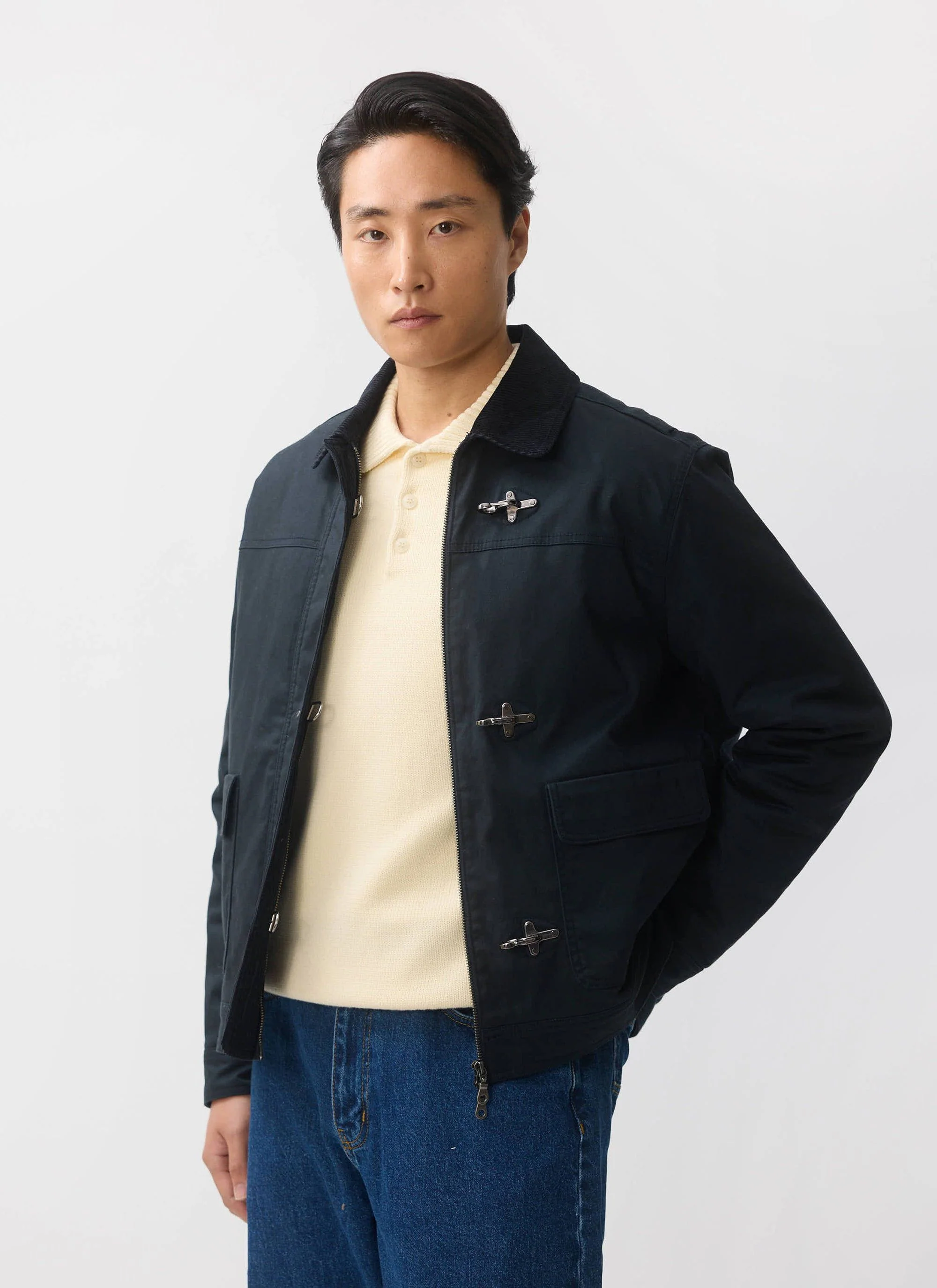 Fontane Wax Jacket | Navy - Image 4