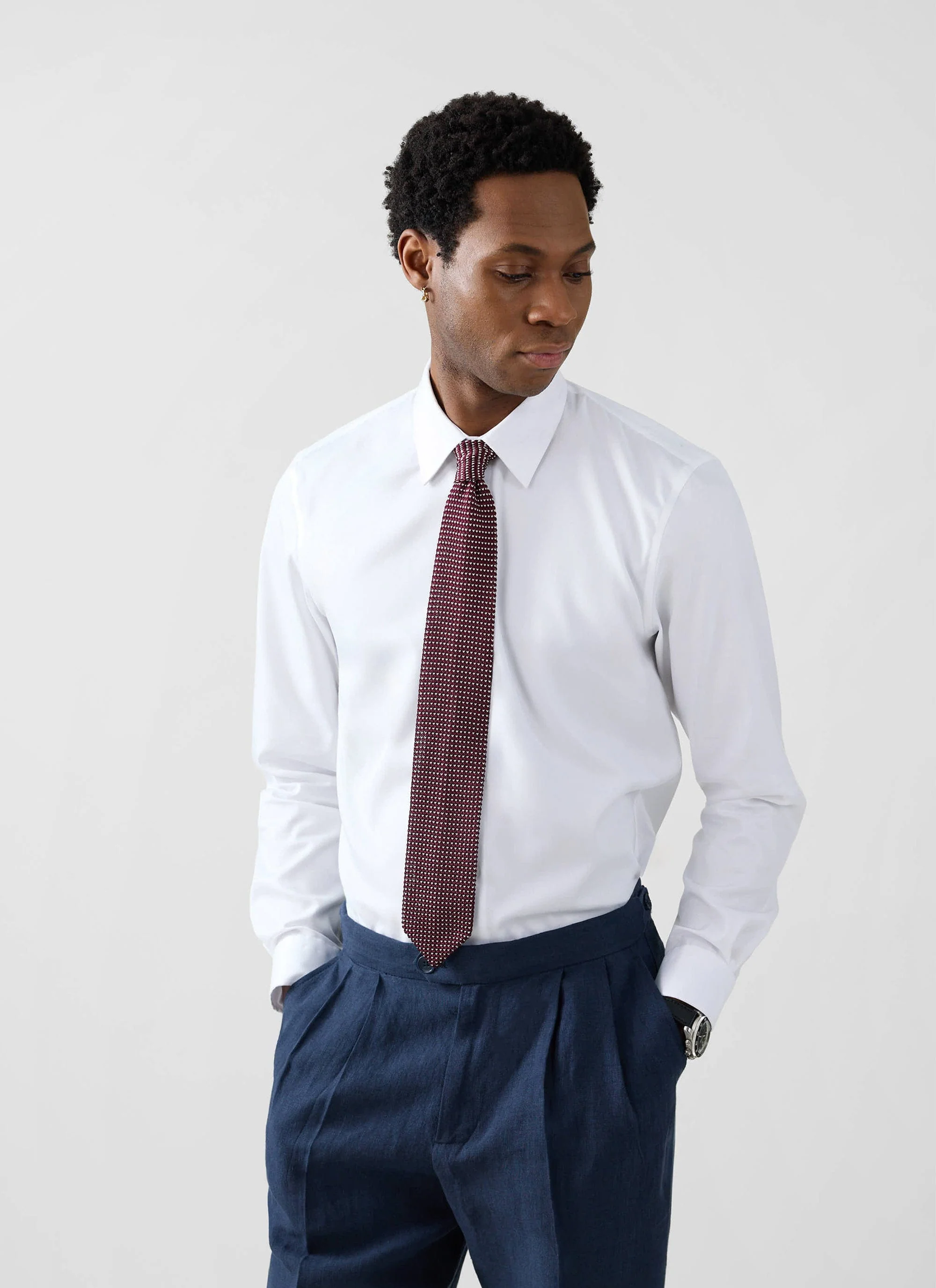 Formal Classic Shirt | Cotton Poplin | White - Image 5