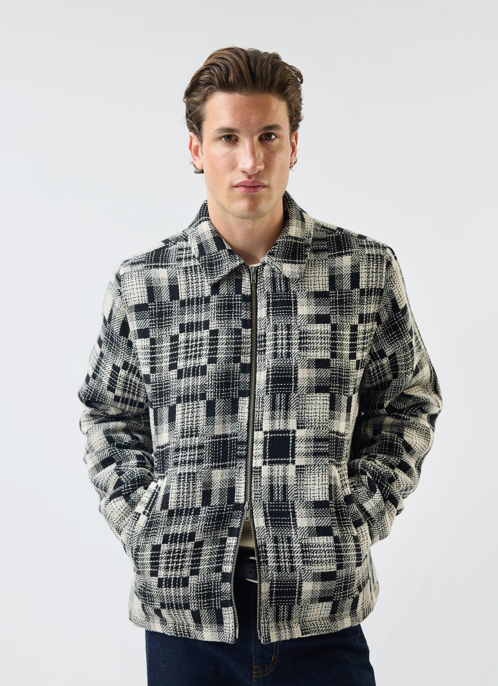 Men's Glossary Patchwork Jacket | Twill | Grey