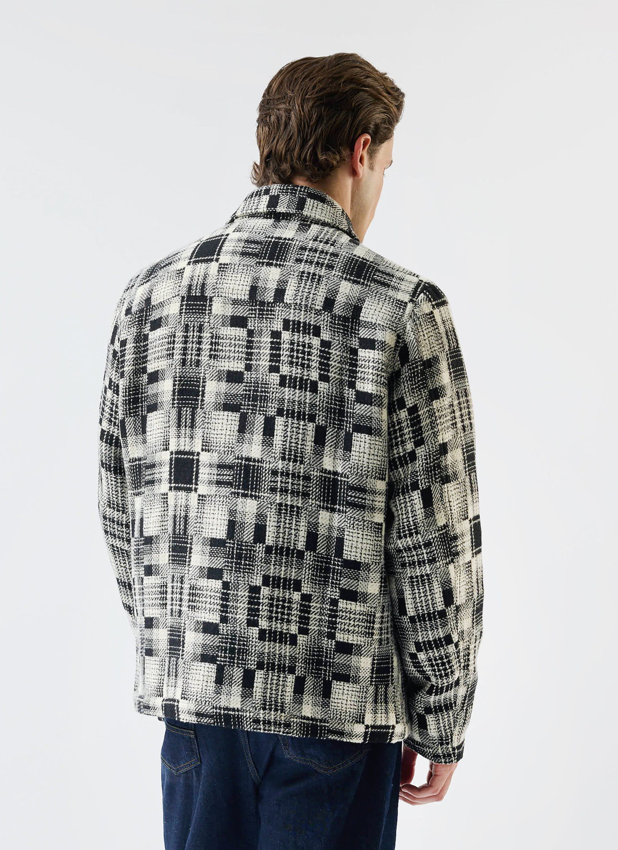 Men's Glossary Patchwork Jacket | Twill | Grey - Image 6