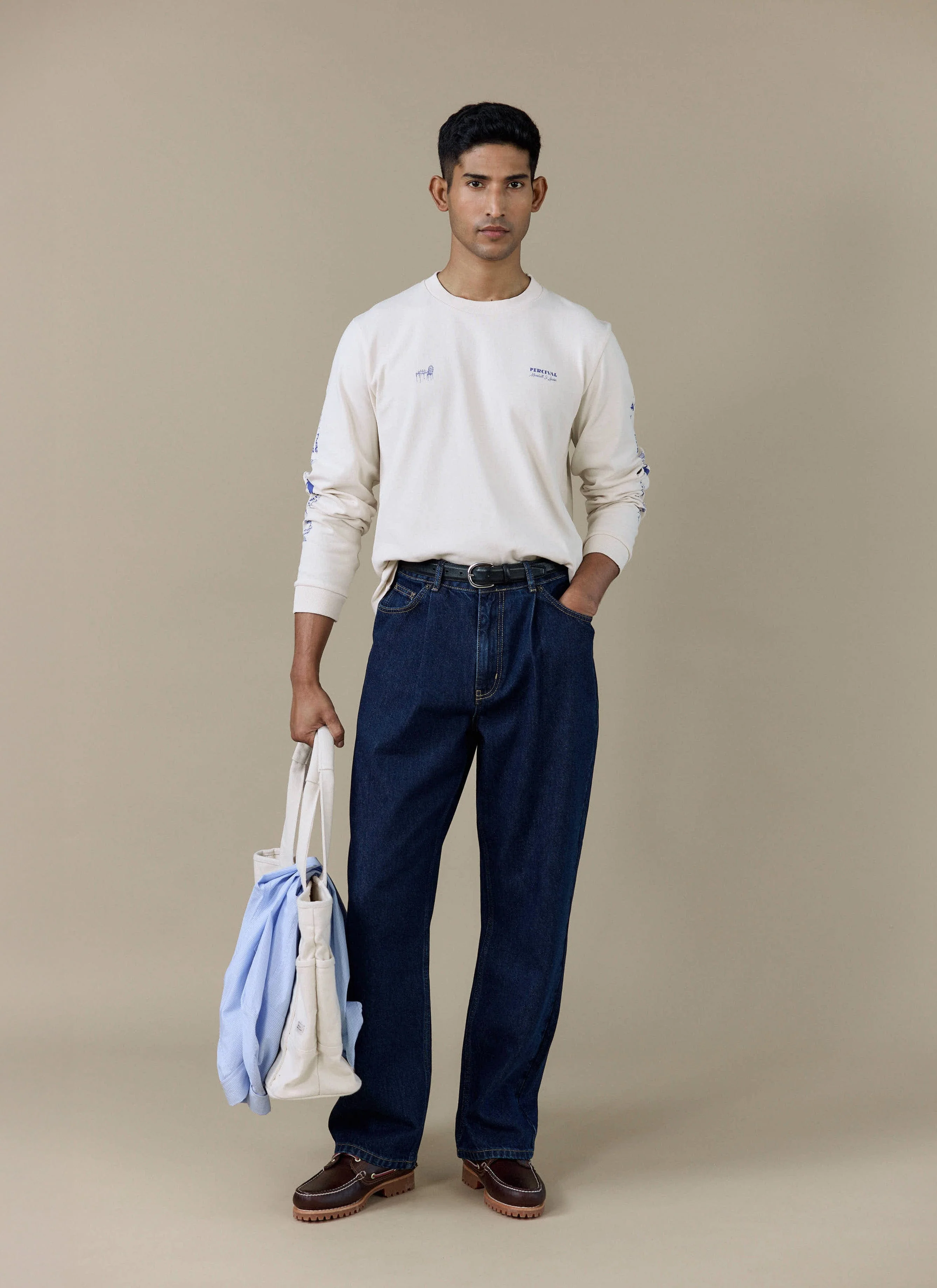 Harlow Fine Wines Long Sleeve T Shirt | Organic Cotton | Cream - Image 5