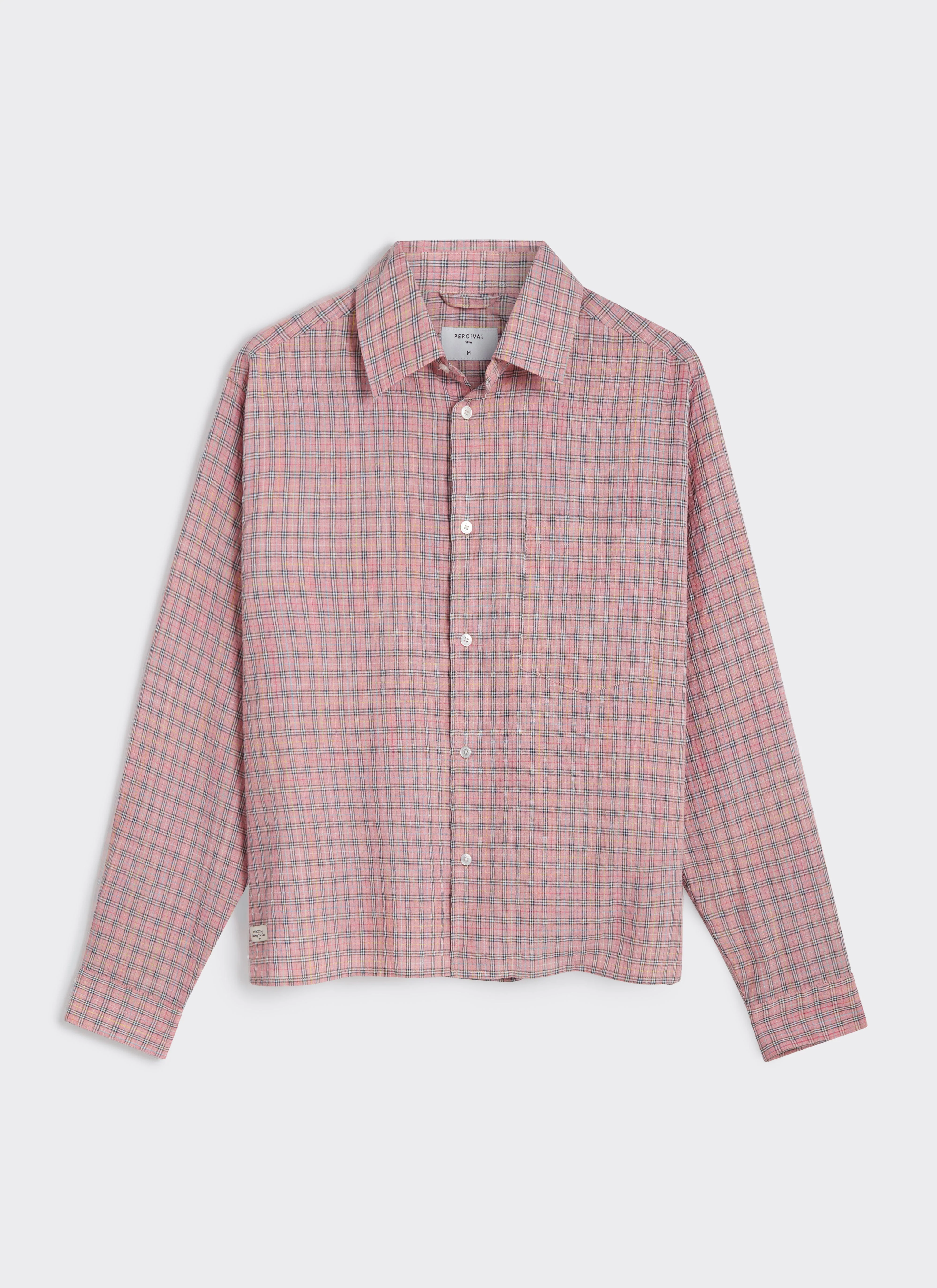 Hinsley Checked Boxy Shirt | Cotton | Pink - Image 7