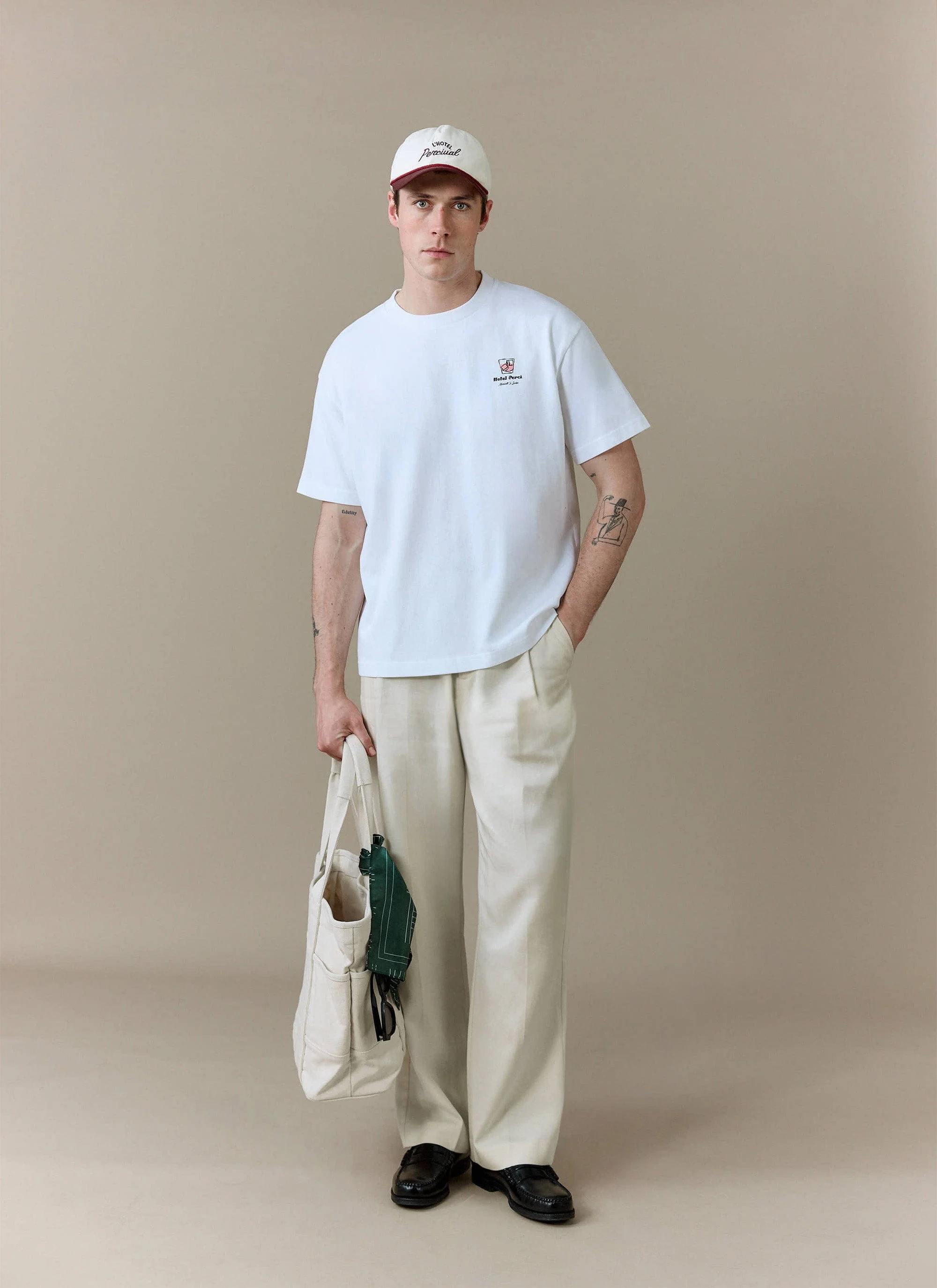 Hotel Bistro Oversized T Shirt | Organic Cotton | White - Image 5